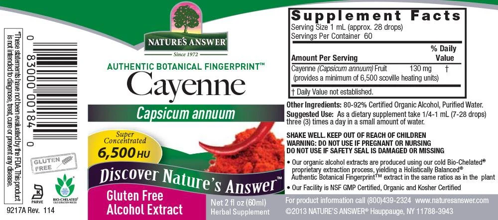 NATURE'S ANSWER, Cayenne Capsicum Tincture - 2 fl oz - Image 2