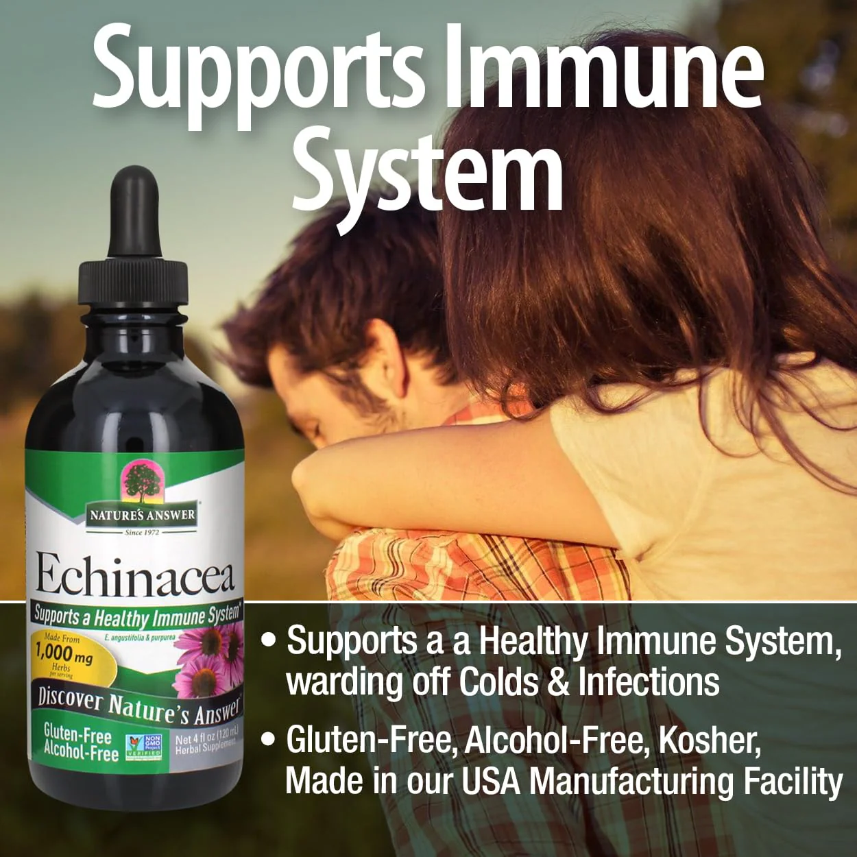 Nature's Answer Echinacea | 4 oz. Supports a Healthy Immune System | Non-GMO | Alcohol-Free, Gluten-Free, Vegan, Kosher Certified & No Preservatives 4 fl oz - Image 5