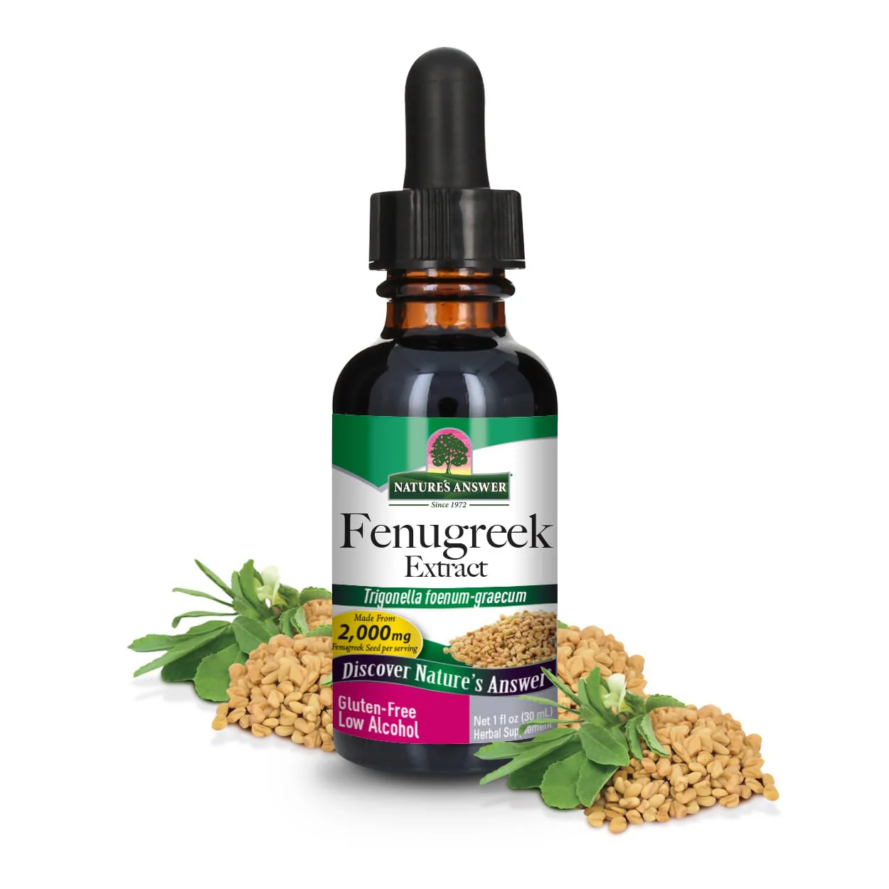 Nature's Answer Fenugreek Seed with Organic Alcohol, 1-Fluid Ounce