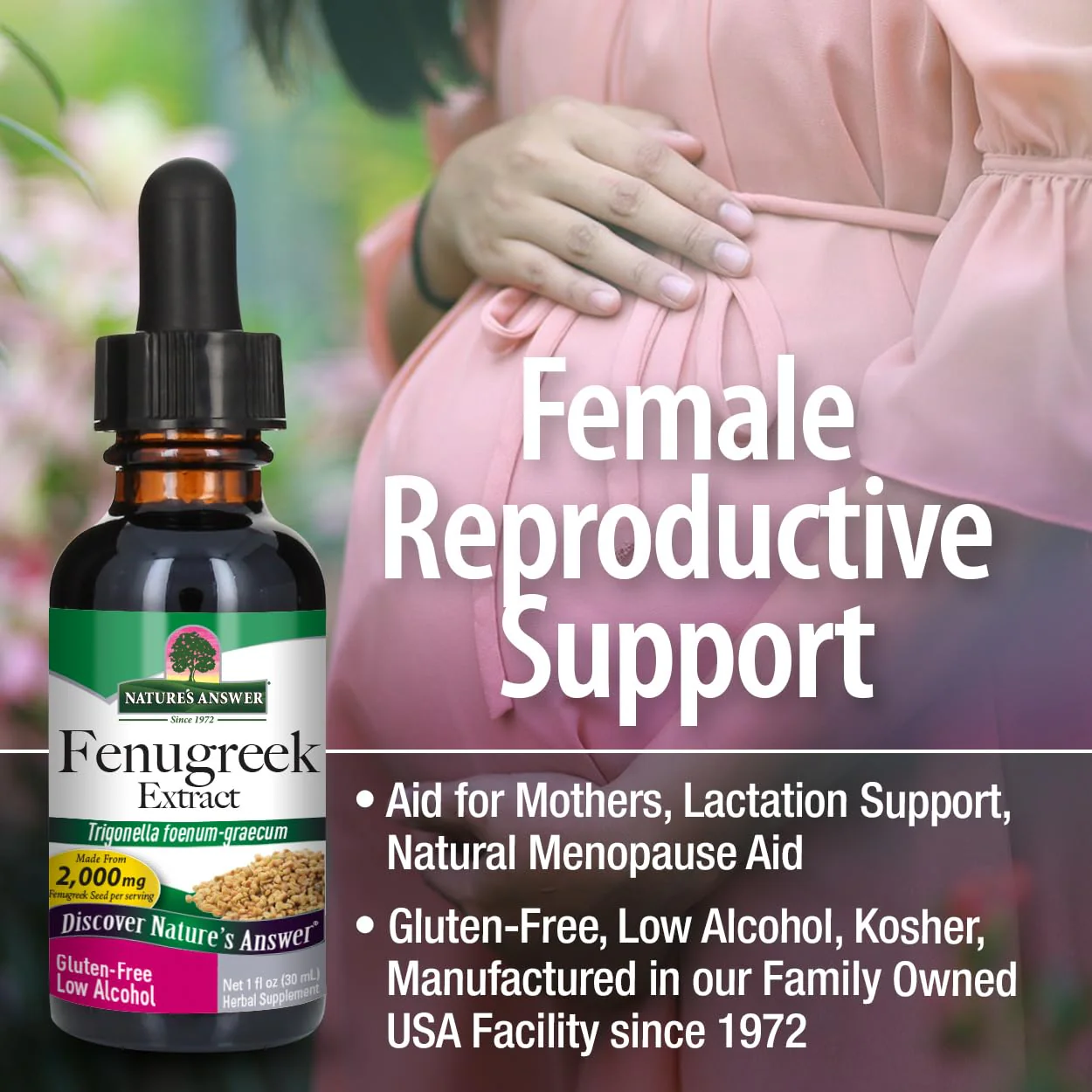 Nature's Answer Fenugreek Seed with Organic Low Alcohol 2 Fluid Ounce | Female Reproductive Support | Aid For Mothers | Lactation Support | Natural Menopause Aid - Image 4