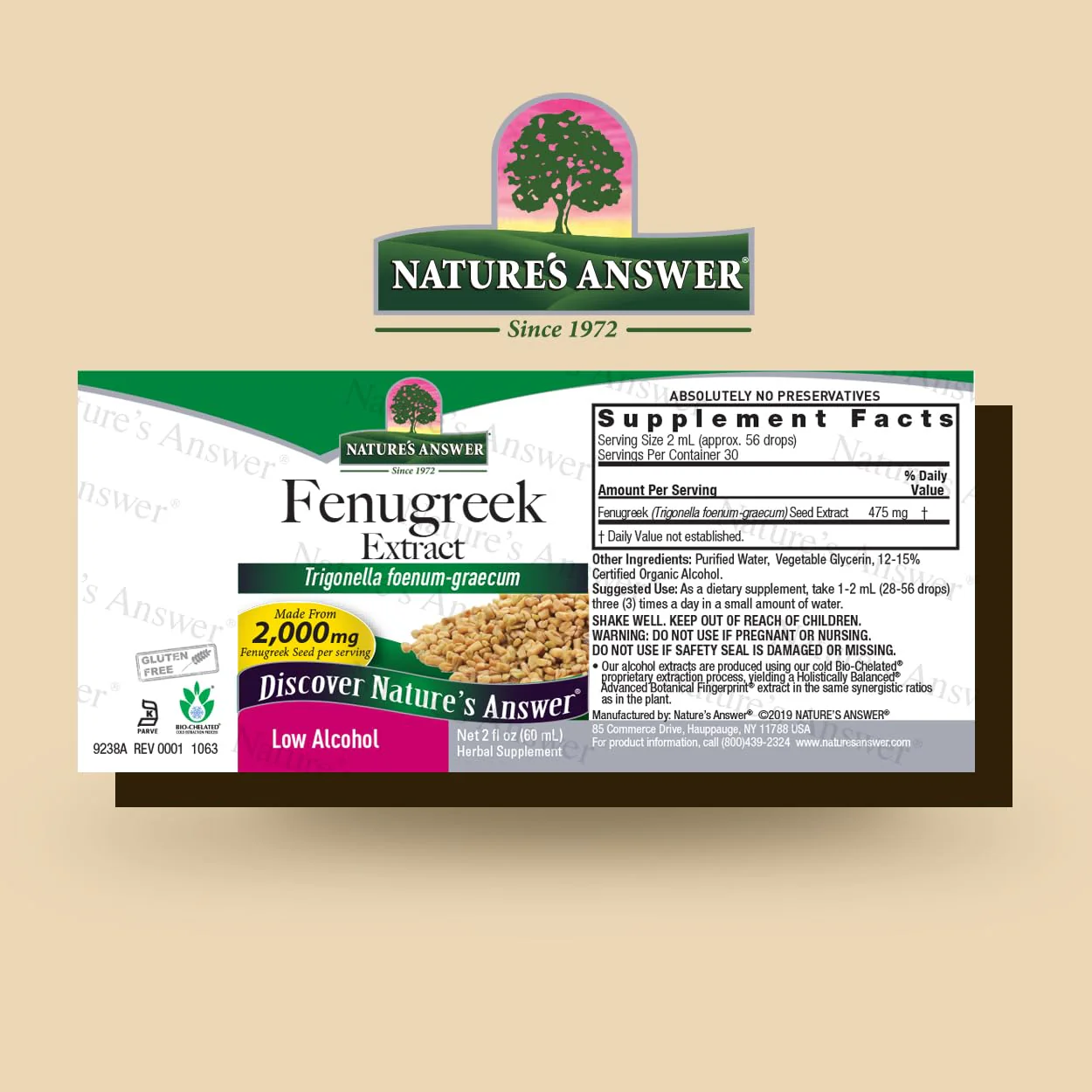 Nature's Answer Fenugreek Seed with Organic Low Alcohol 2 Fluid Ounce | Female Reproductive Support | Aid For Mothers | Lactation Support | Natural Menopause Aid - Image 7