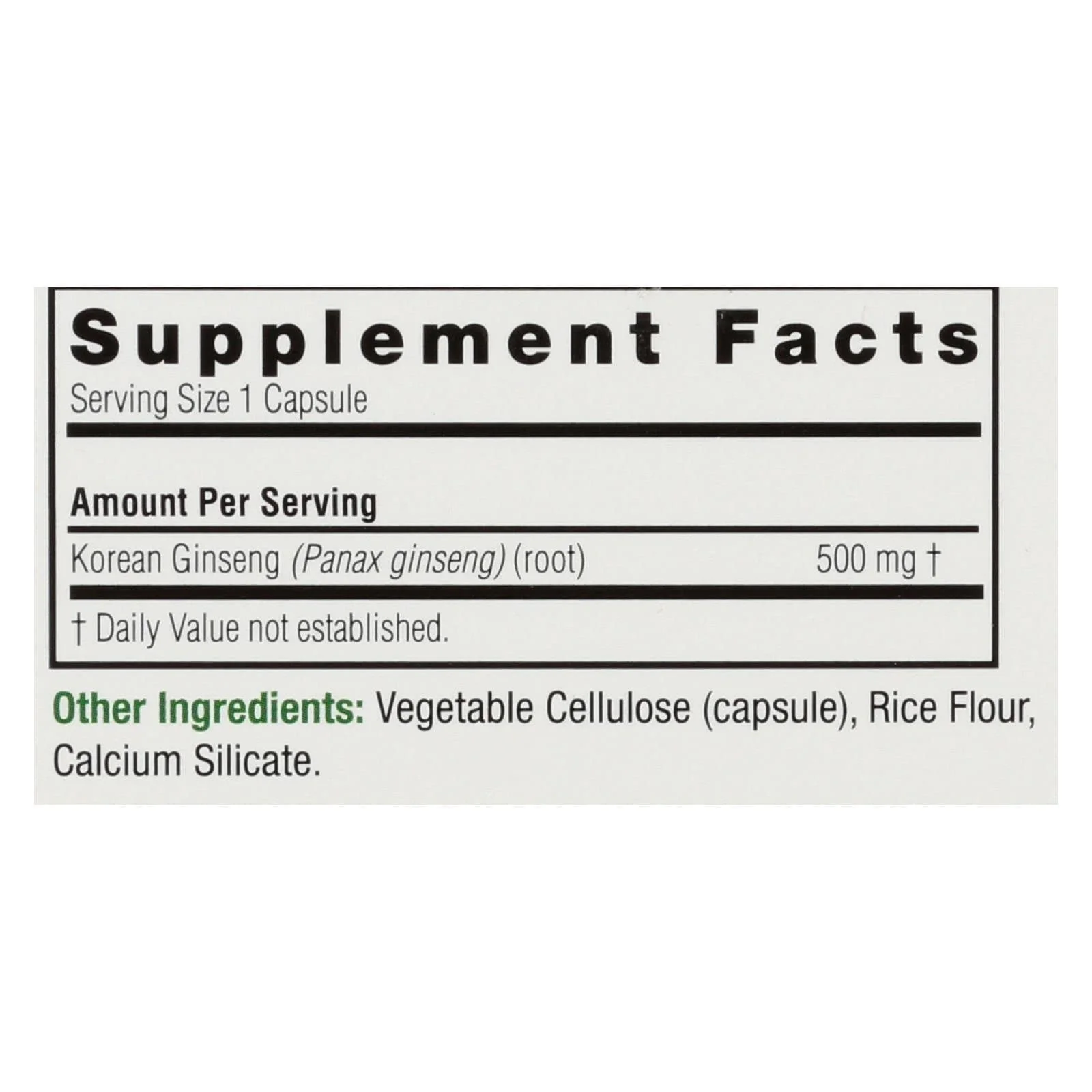 Nature's Answer Korean Ginseng | Supports Focus & Memory | Vegan, Gluten-Free, Non-GMO & Kosher Certified | 50ct - Image 2
