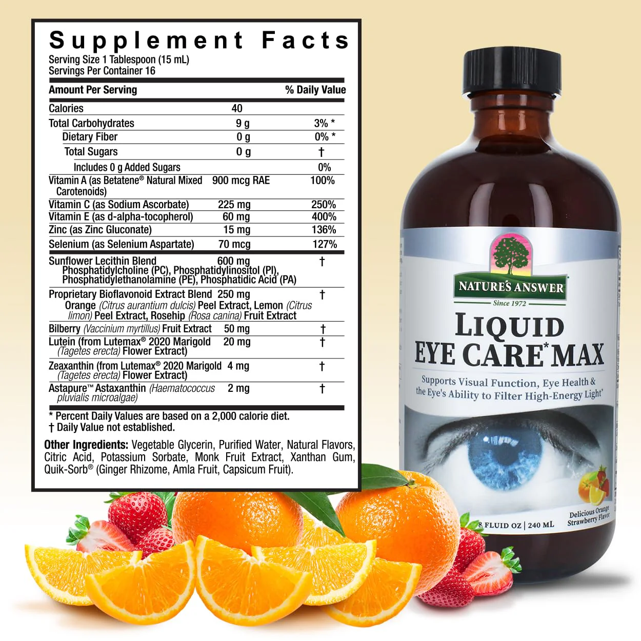 Nature's Answer Liquid Eye Care Max 8 Ounce Liquid Supplement | Supports Visual Function | Non-GMO | Gluten Free | Vegetarian | Made in The USA | Great Tasting - Image 6