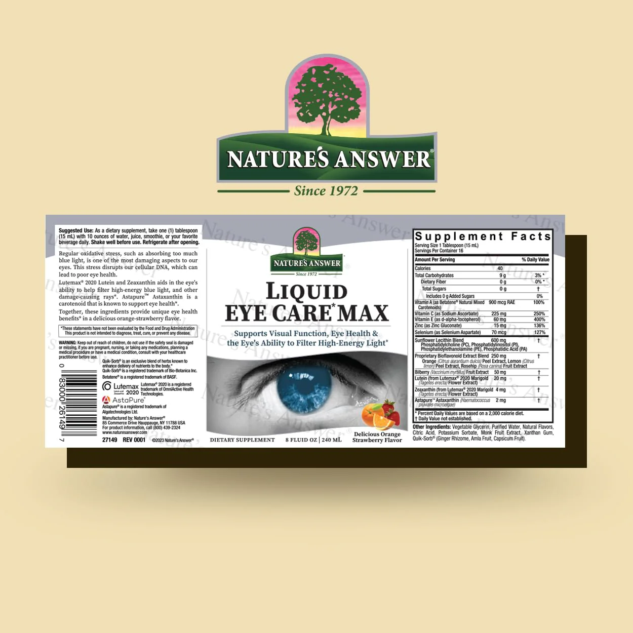 Nature's Answer Liquid Eye Care Max 8 Ounce Liquid Supplement | Supports Visual Function | Non-GMO | Gluten Free | Vegetarian | Made in The USA | Great Tasting - Image 7