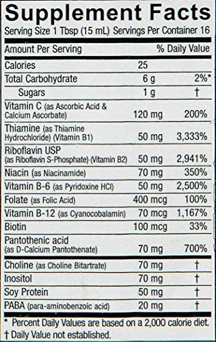 Nature's Answer Liquid Vitamin B-Complex Supports Healthy Energy Levels | Promotes Healthy Nerve Function | All-Natural Tangerine Flavor | Gluten-Free & Benzoate-Free 8oz - Image 2