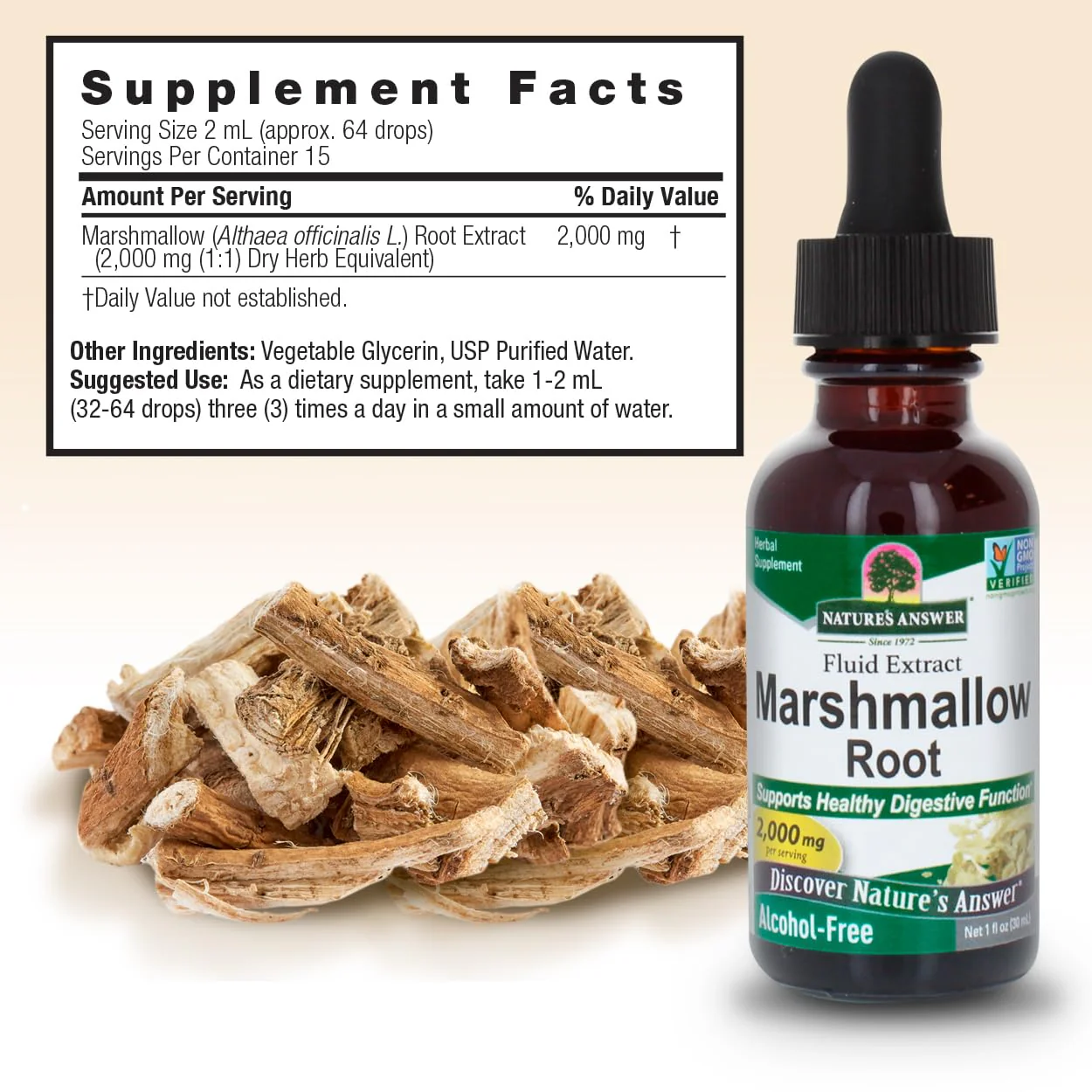 Nature's Answer Marshmallow Root Extract | Promotes Overall Good Health & Well-Being | Certified USDA Organic | Alcohol-Free, Gluten-Free & Kosher Certified 1oz - Image 6