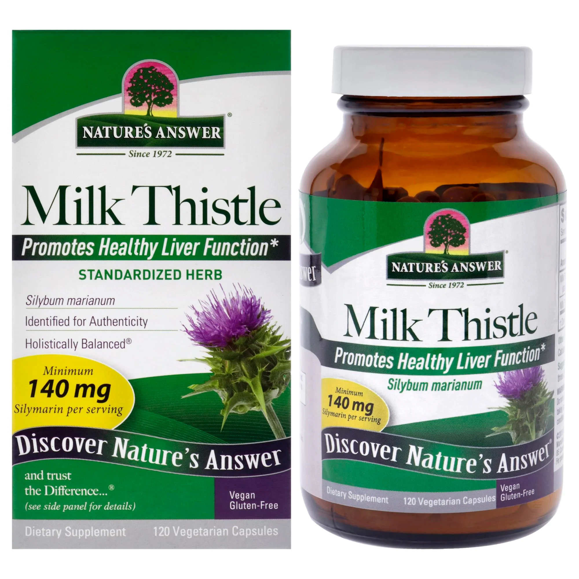 Nature's Answer Milk Thistle Seed Vegetarian Capsules, 120-Count