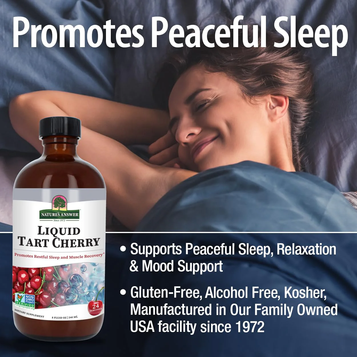Nature's Answer Tart Cherry 8 Ounce Liquid | Promotes Recovery & Sleep | Rich in Anthocyanins | Non GMO | Gluten Free | Vegan - Image 5