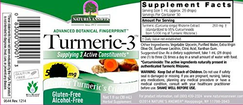 Nature's Answer Turmeric-3 Liquid, 1-Fluid Ounce | Supports Joints - Image 2