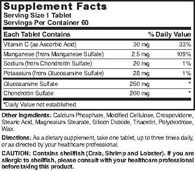 Nature's Blend Glucosamine Chondroitin Complex Tablets, 60 Tabs - Image 2