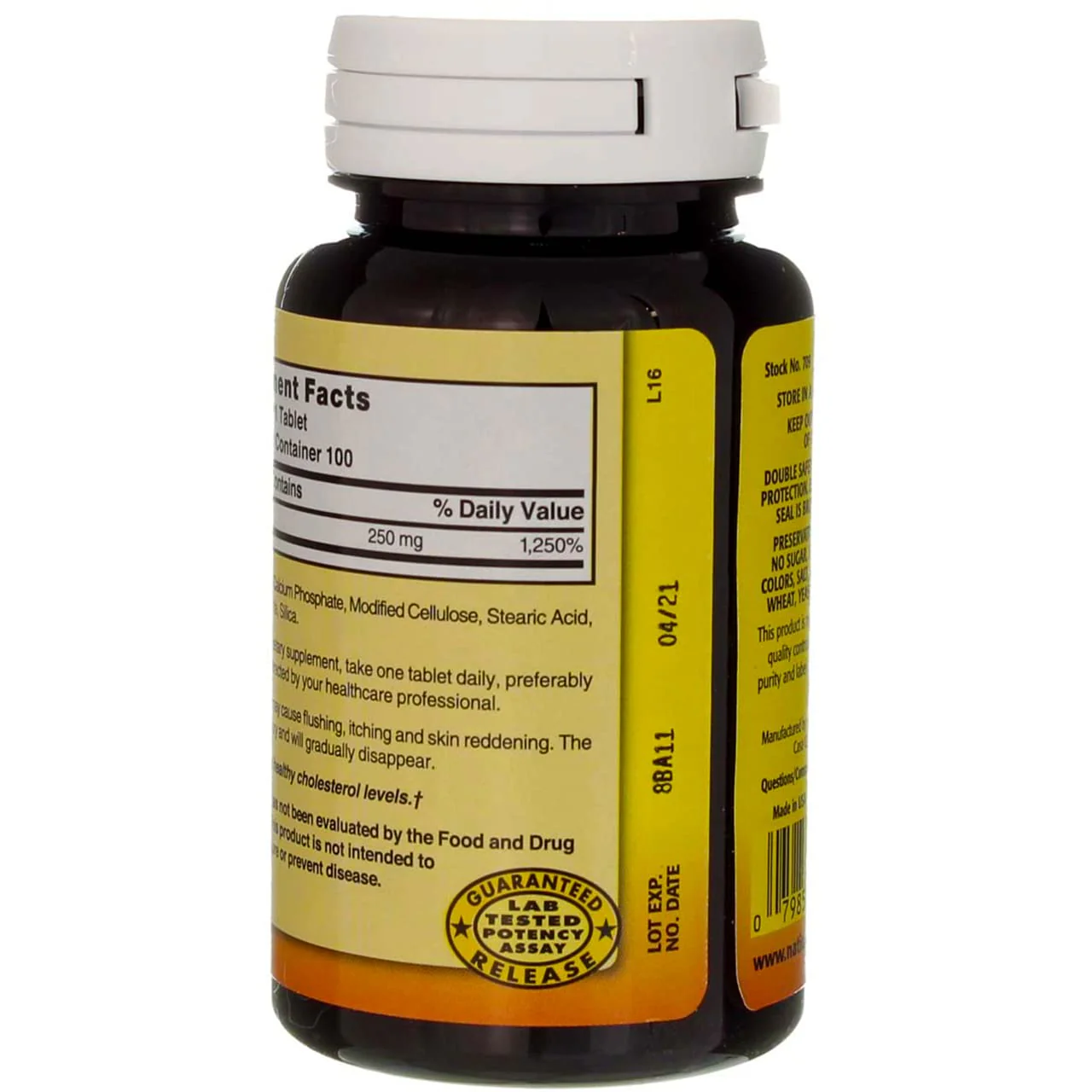 Nature's Blend Niacin Timed Release 250 mg 250 mg 100 Tabs - Image 7