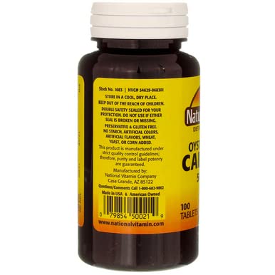 Nature's Blend Oyster Shell Calcium 500 mg Tablets - 100 ct, Pack of 2 - Image 3