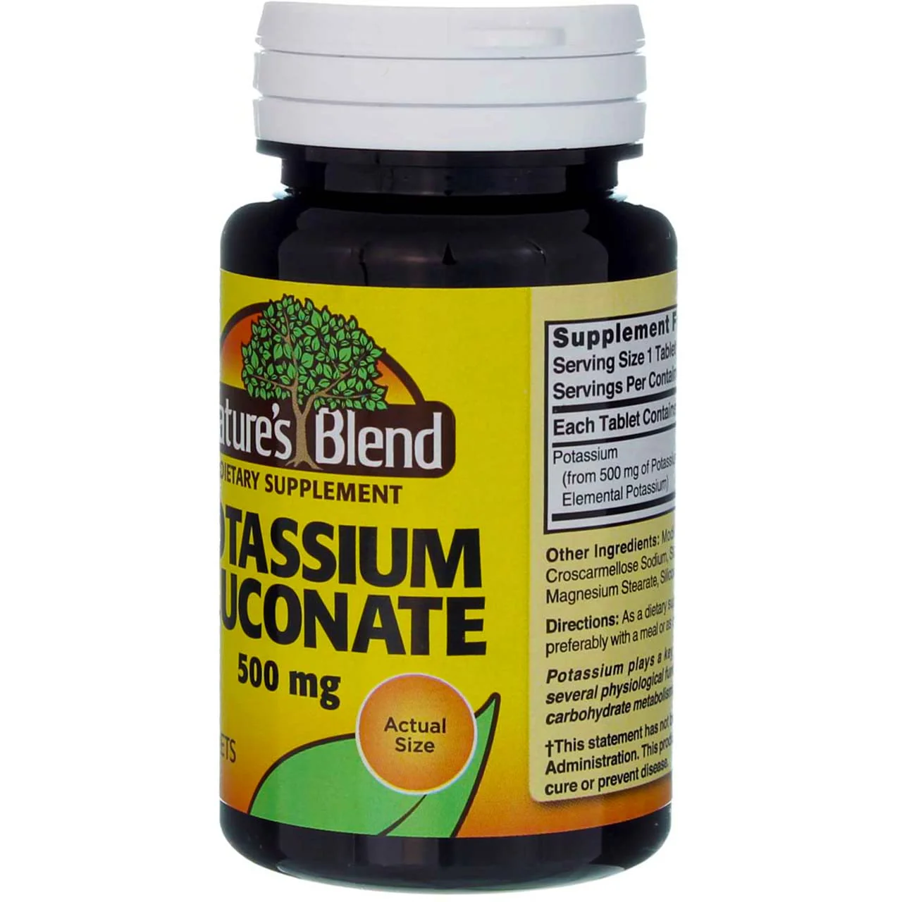 Nature's Blend Potassium Gluconate 500 mg 100 Tabs - Image 5