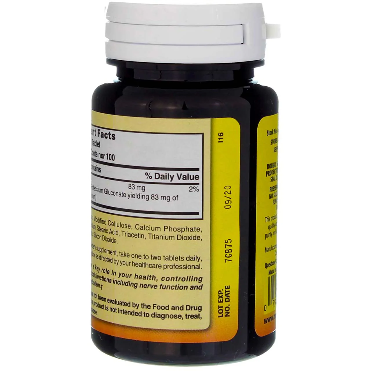 Nature's Blend Potassium Gluconate 500 mg 100 Tabs - Image 7