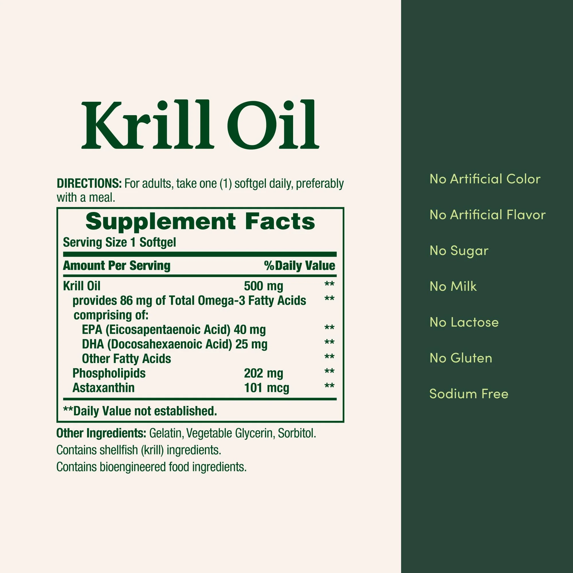 Nature's Bounty Krill Oil, Heart Health, Dietary Supplement, 500mg, Rapid Release Softgels, 30 count - Image 5
