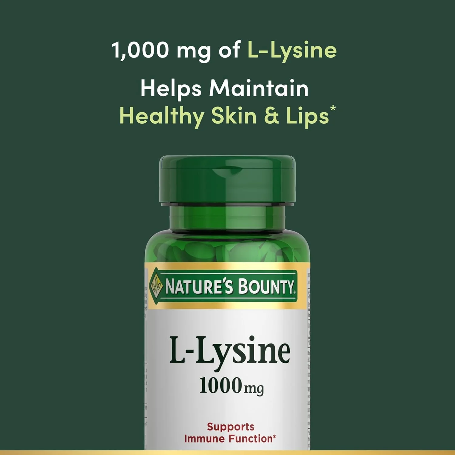 Nature's Bounty L-Lysine, 1000mg, 60 Tablets - Image 2