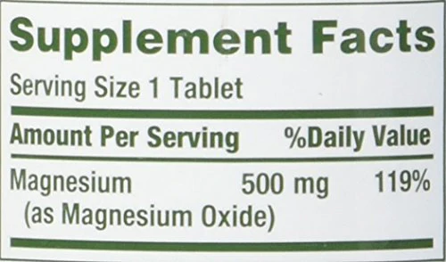 Nature's Bounty Magnesium 500mg, 100 Count, Pack of 2 - Image 3