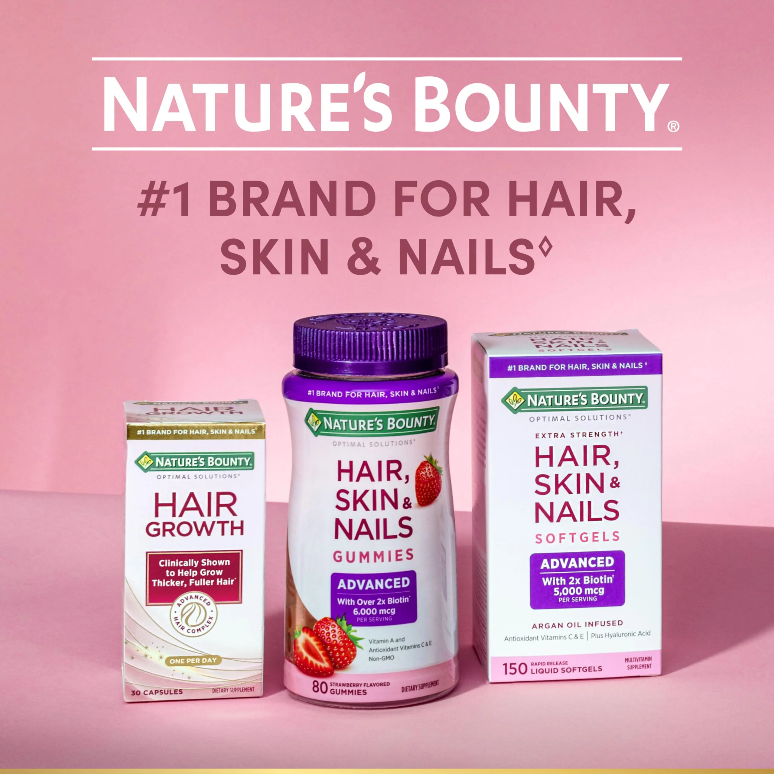 Nature's Bounty Optimal Solutions Women's Multivitamin, Immune and Cellular Energy Support, Bone Health, Raspberry Flavor, 80 Gummies, 40 Total Servings - Image 3