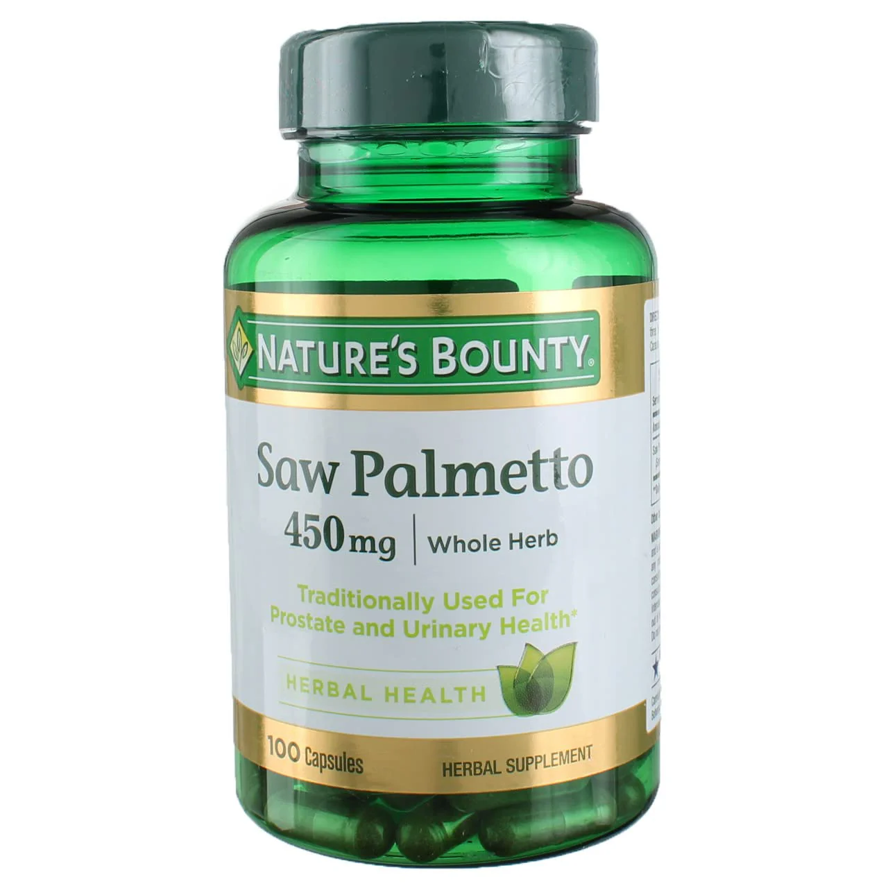 Nature's Bounty Saw Palmetto 450 mg 100 Capsules (Pack of 3) - Image 2