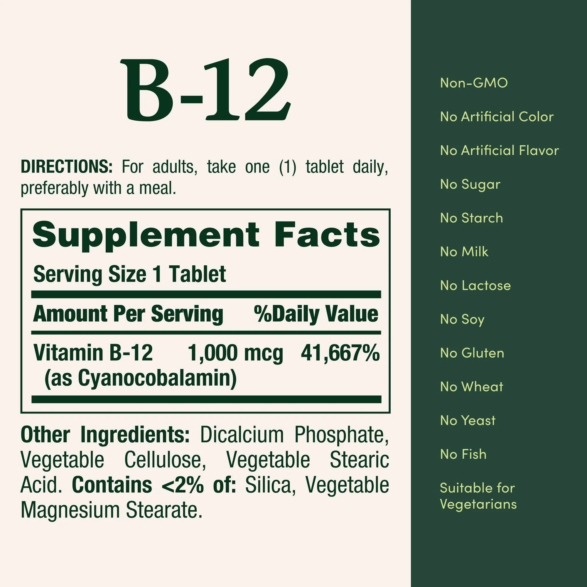Nature's Bounty Vitamin B12 1000 mcg Supplements, Supports Energy Metabolism, 200 Ct - Image 4