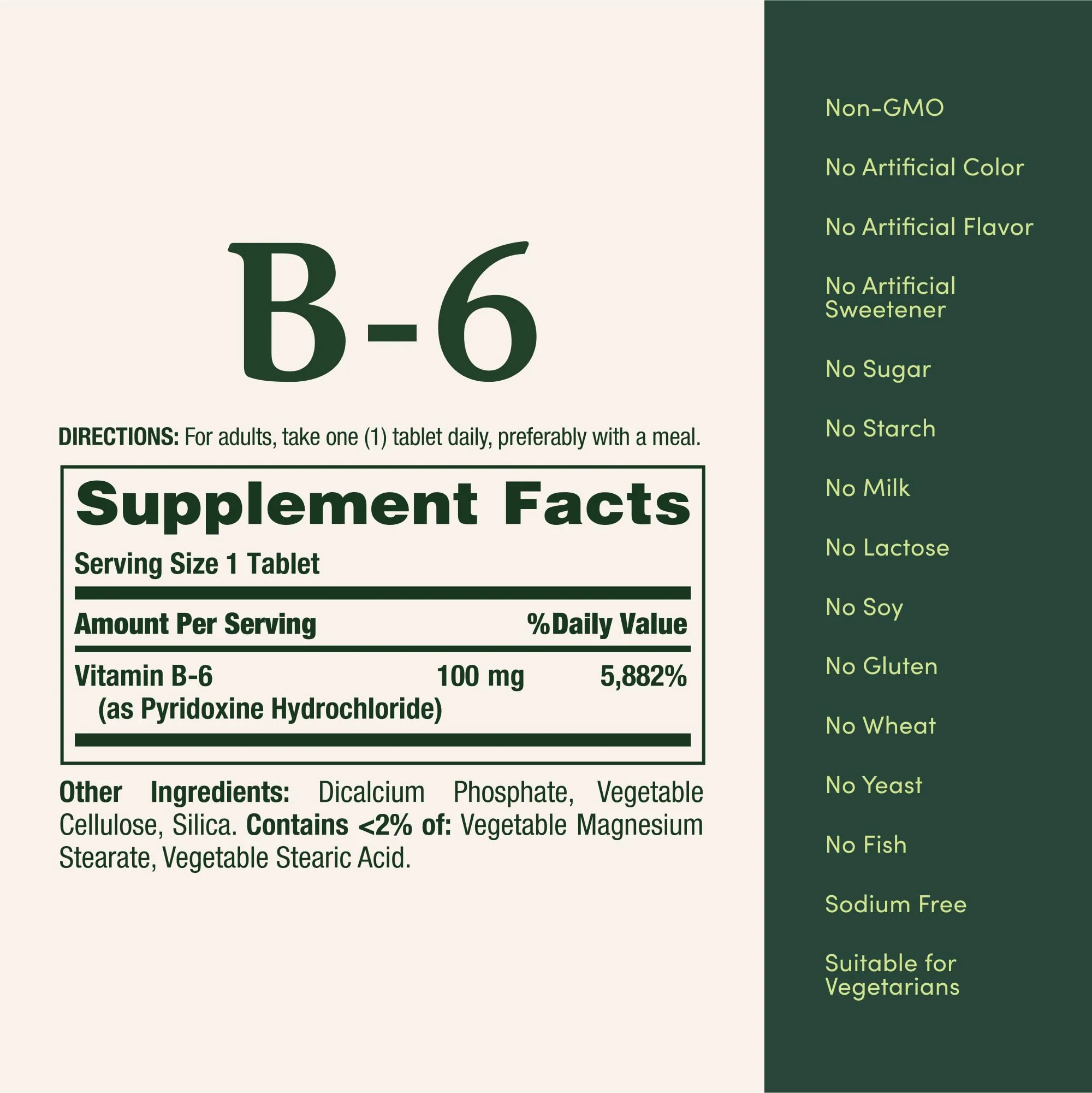 Nature's Bounty Vitamin B6 100mg Tablets - Supports Energy Metabolism & Nervous System Health, 100 Ct - Image 3
