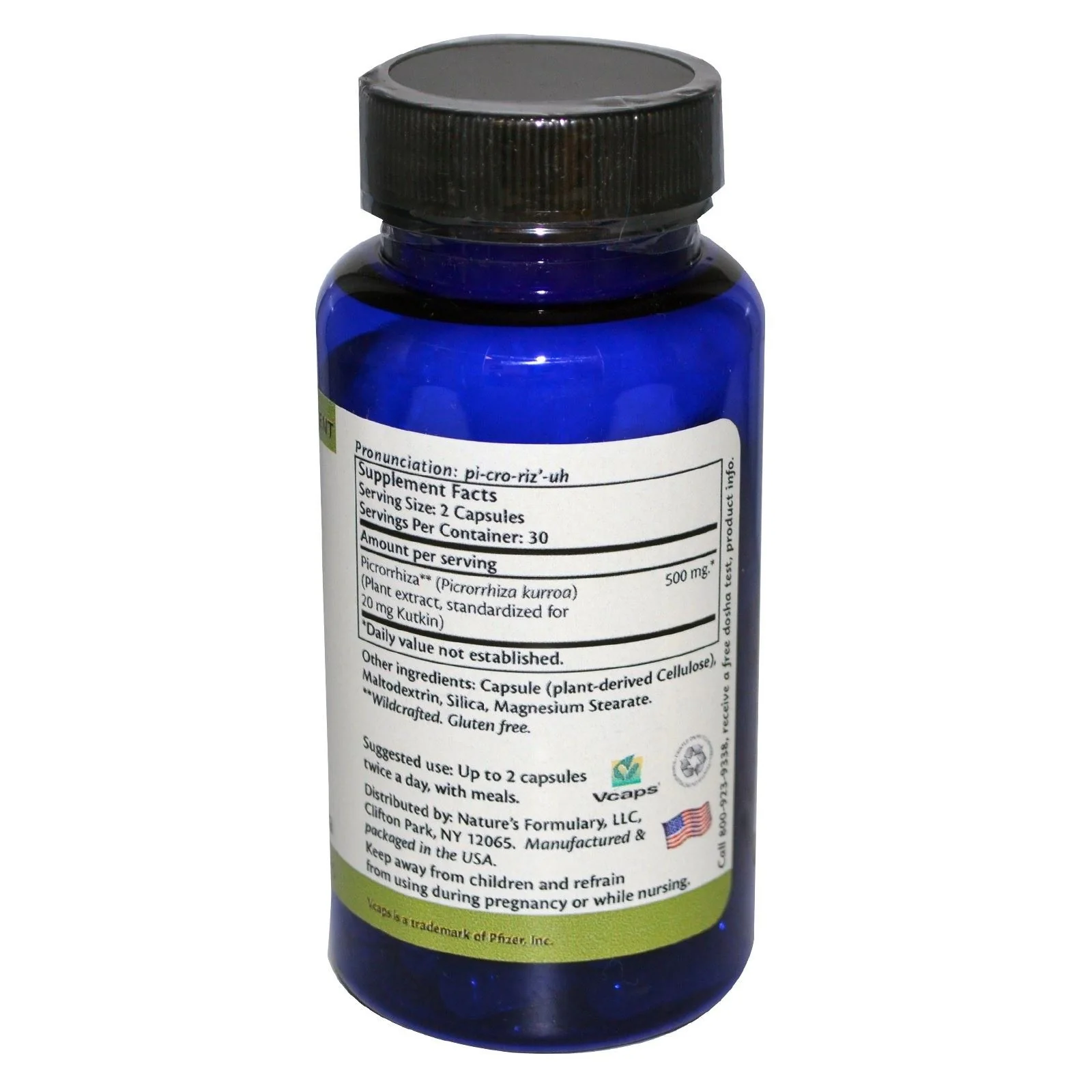 Nature's Formulary Picrorrhiza Vegetarian Capsules, 60 Count - Image 2