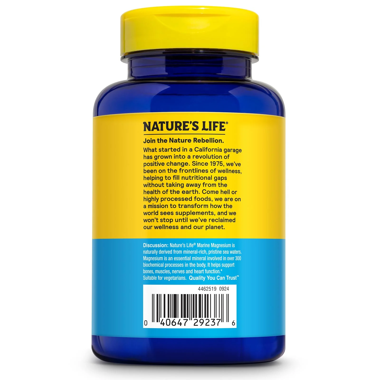 Nature's Life Marine Magnesium 500mg | Healthy Digestion & Regularity Formula with Magnesium Hydroxide from Northern Sea Waters | 100 Vegetarian Caps - Image 3