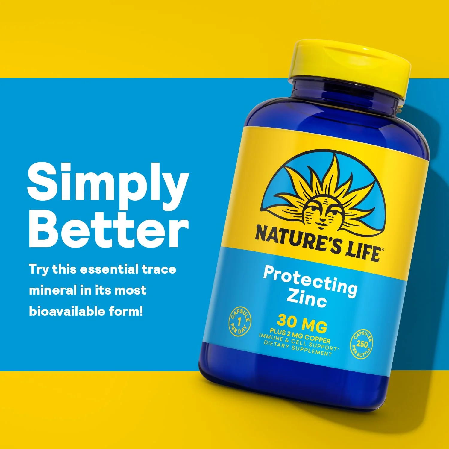 Nature's Life Zinc Picolinate 30mg Plus 2mg of Copper - Chelated Zinc Supplement for Immune, Cardiovascular, Skin, Cellular Function, and Muscle Support - 60-Day Guarantee - 250 Servings, 250 Capsules - Image 4
