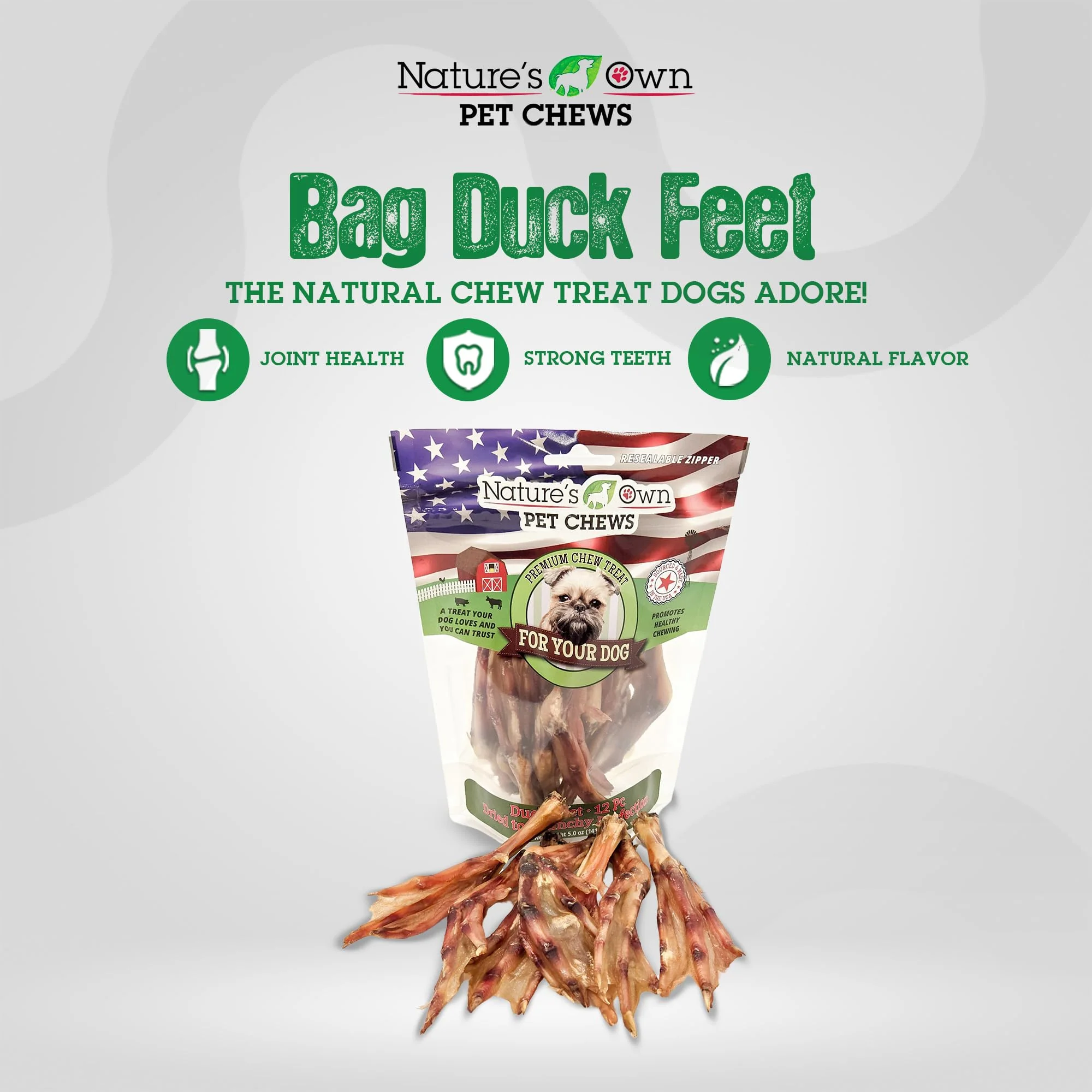 Nature's Own Pet Chews Pet Chews Duck Feet Bag Treat, 12 Piece - Nature's Own Chews for Small to Medium Dogs - Promotes Clean Teeth and Gums - Duck Flavored - Image 7