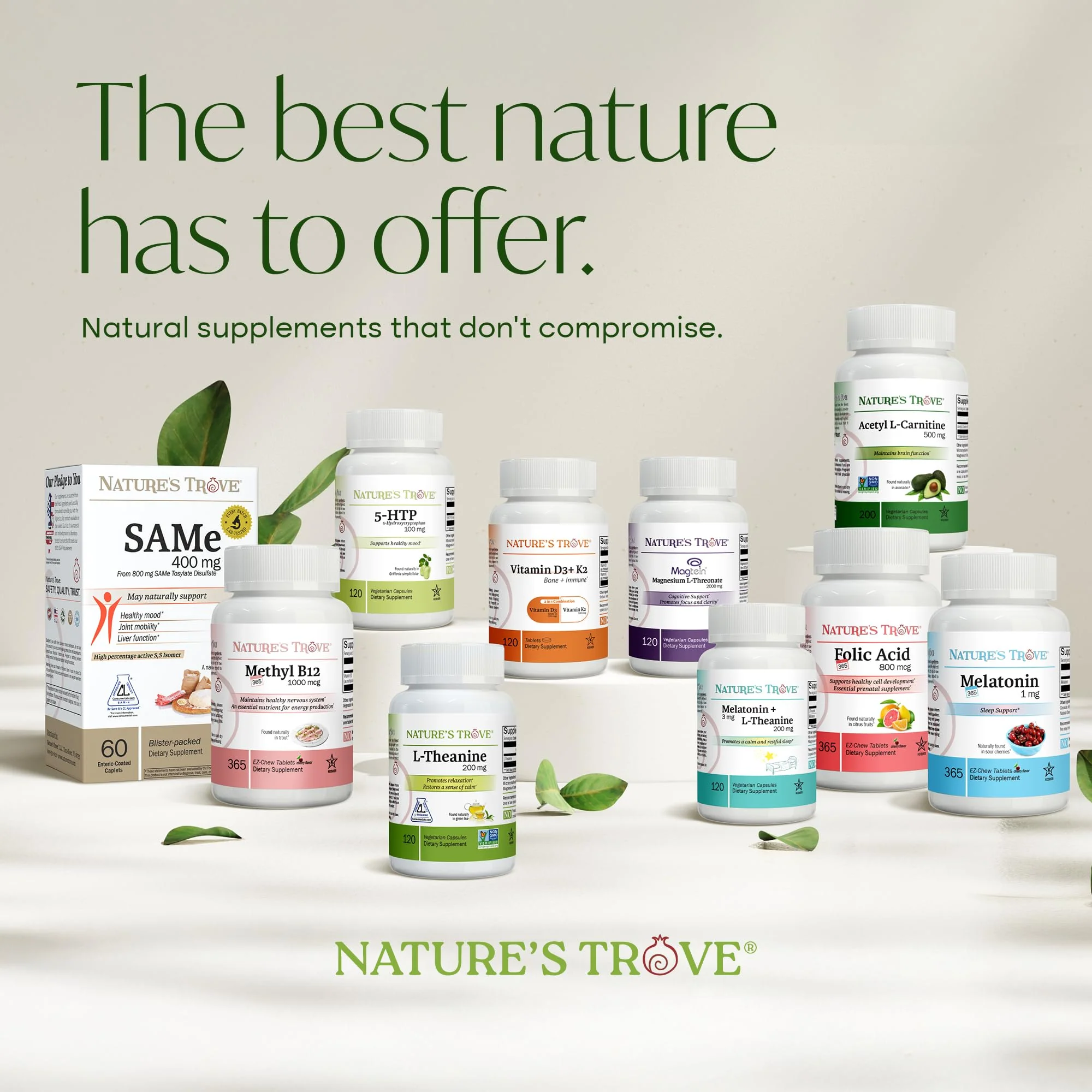 Nature's Trove L-Theanine 200mg 120 Vegetarian Capsules - Image 2