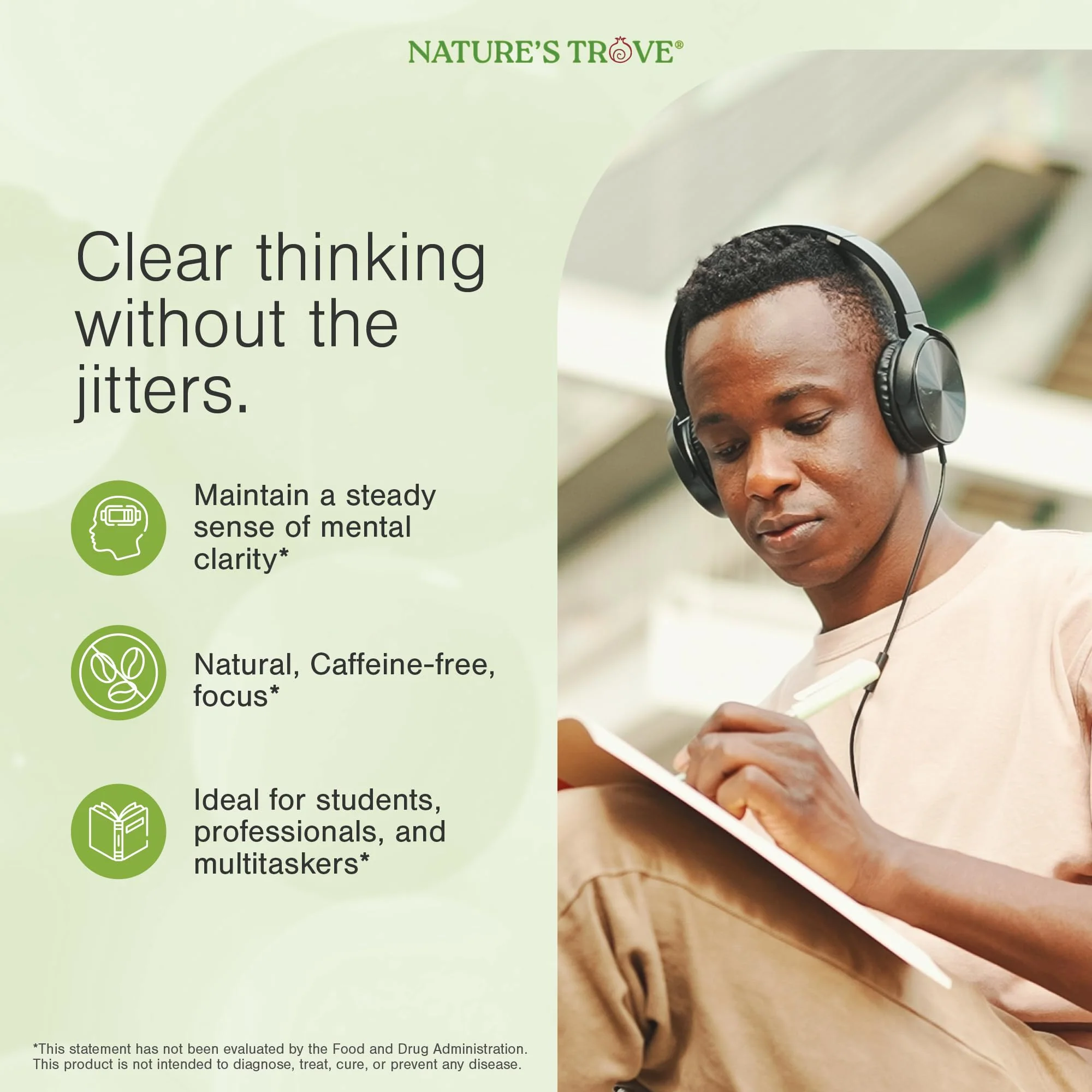 Nature's Trove L-Theanine 200mg 120 Vegetarian Capsules - Image 3