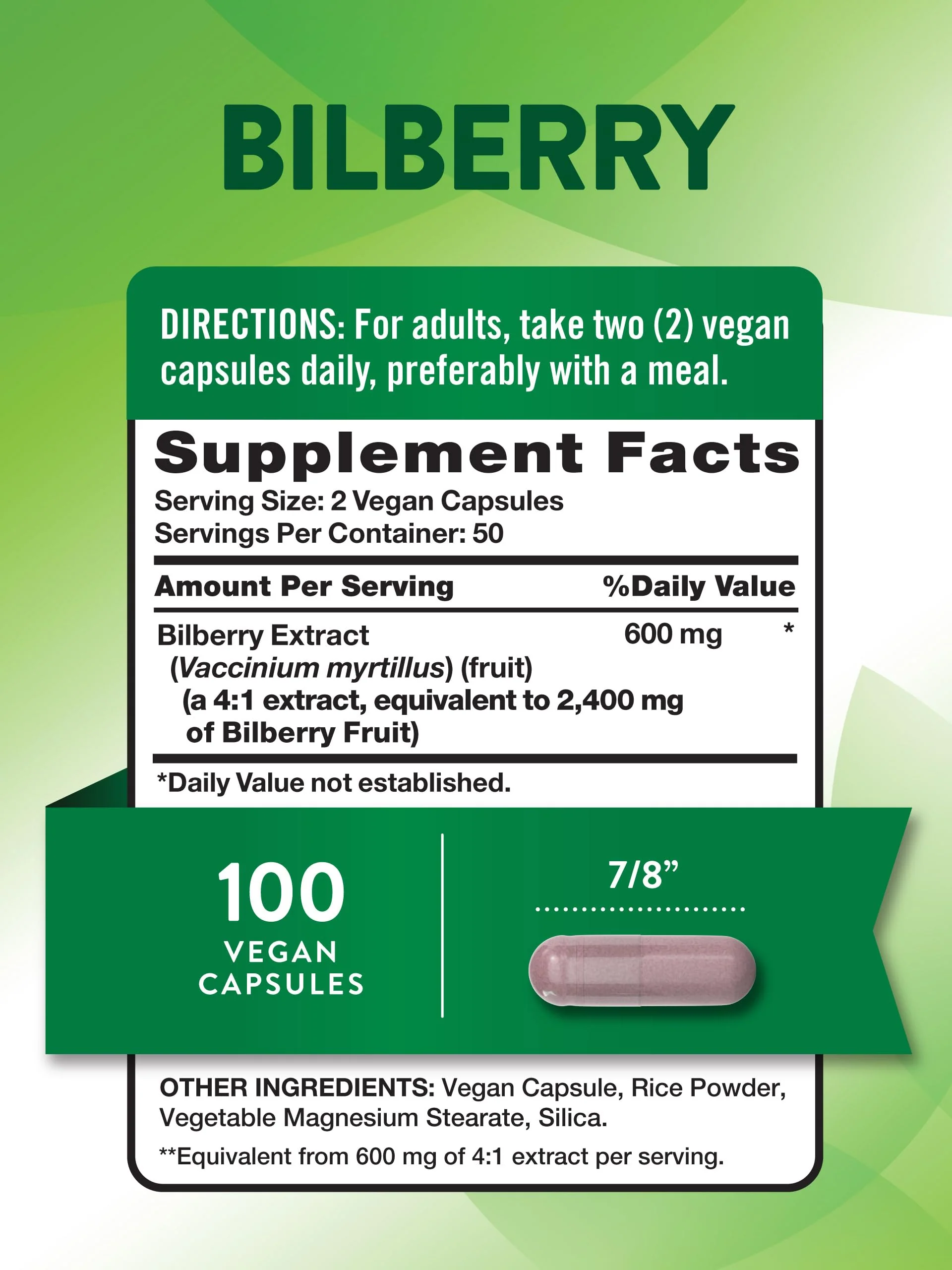 Nature's Truth Bilberry Extract Capsules | 100 Count | Non-GMO & Gluten Free Supplement - Image 7