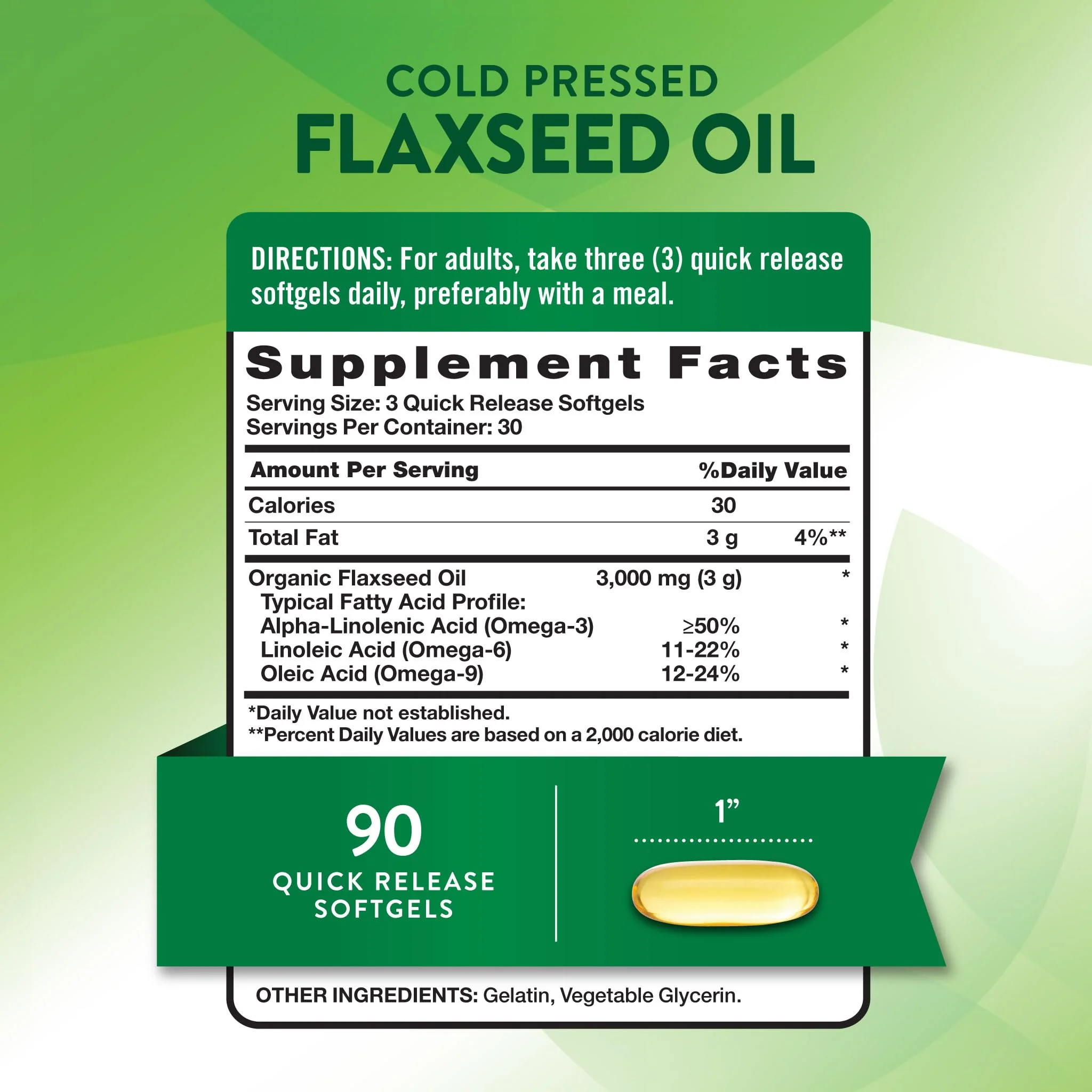 Nature's Truth Flaxseed Oil Softgels | 90 Count | Cold Pressed, Non-GMO & Gluten Free Supplement - Image 7