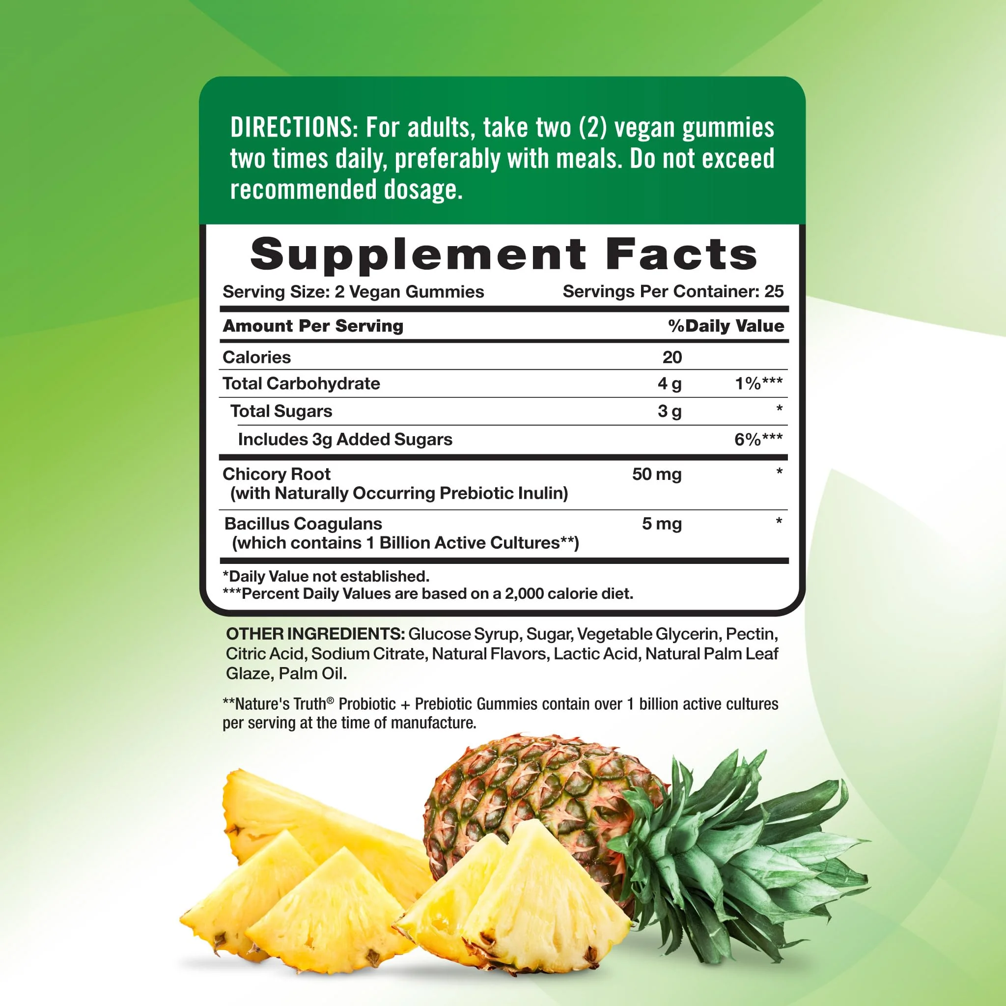 Nature's Truth Probiotic Gummies for Adults | 50 Count | Vegan, Non-GMO & Gluten Free Digestive Health Supplement - Image 2