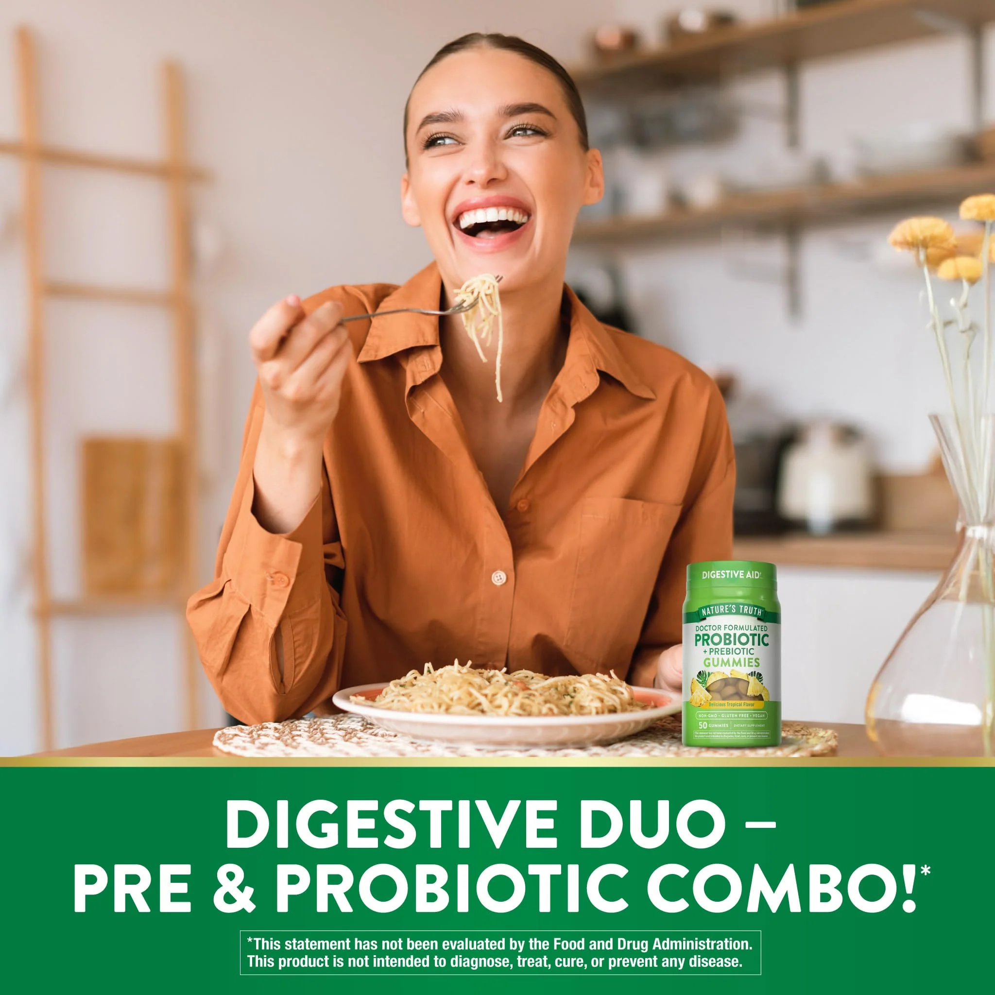 Nature's Truth Probiotic Gummies for Adults | 50 Count | Vegan, Non-GMO & Gluten Free Digestive Health Supplement - Image 4
