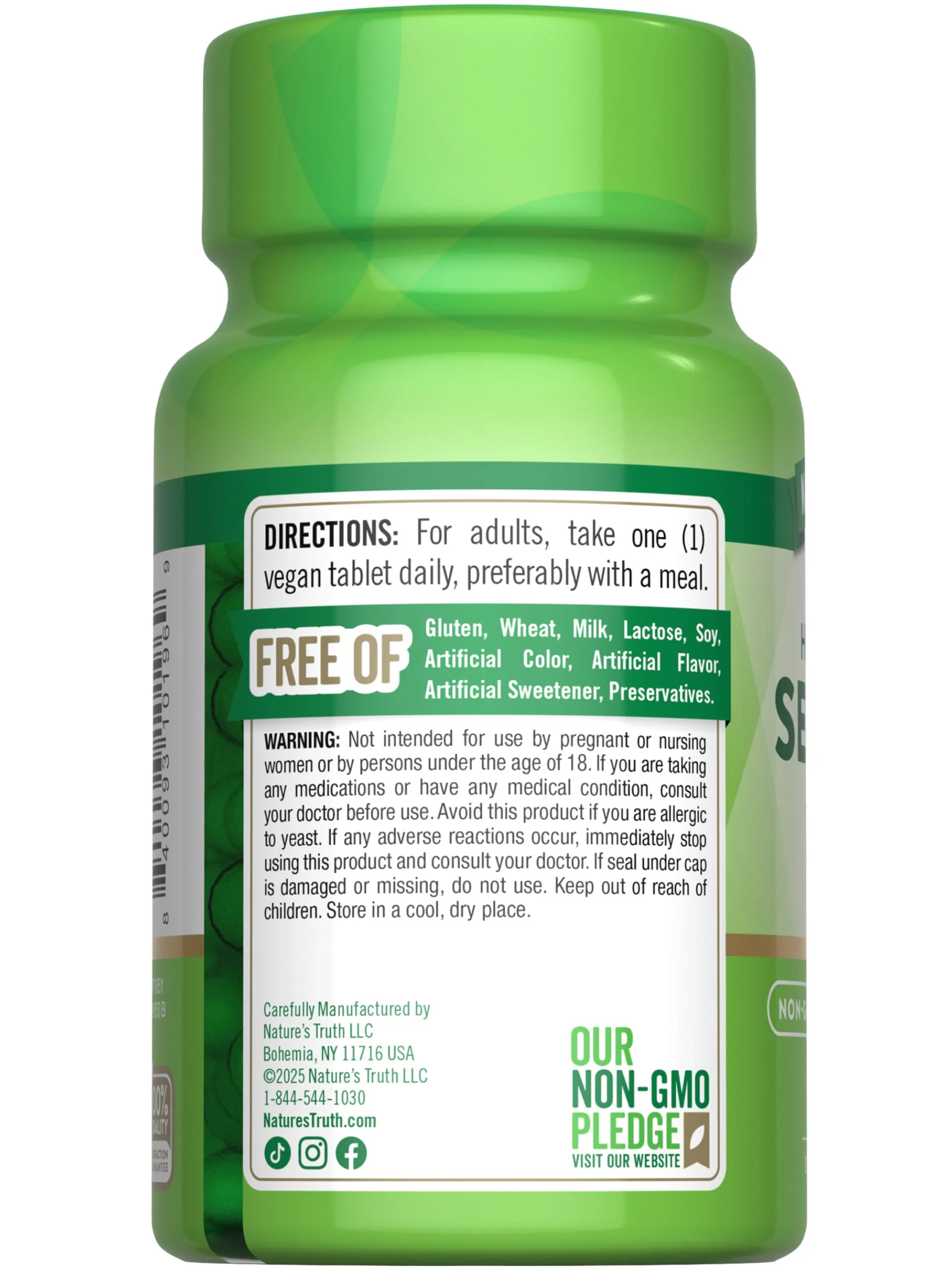 Nature's Truth Selenium 200 mcg Supplement | Essential Mineral High Potency Tablets | Vegan, Non-GMO & Gluten Free - Image 7