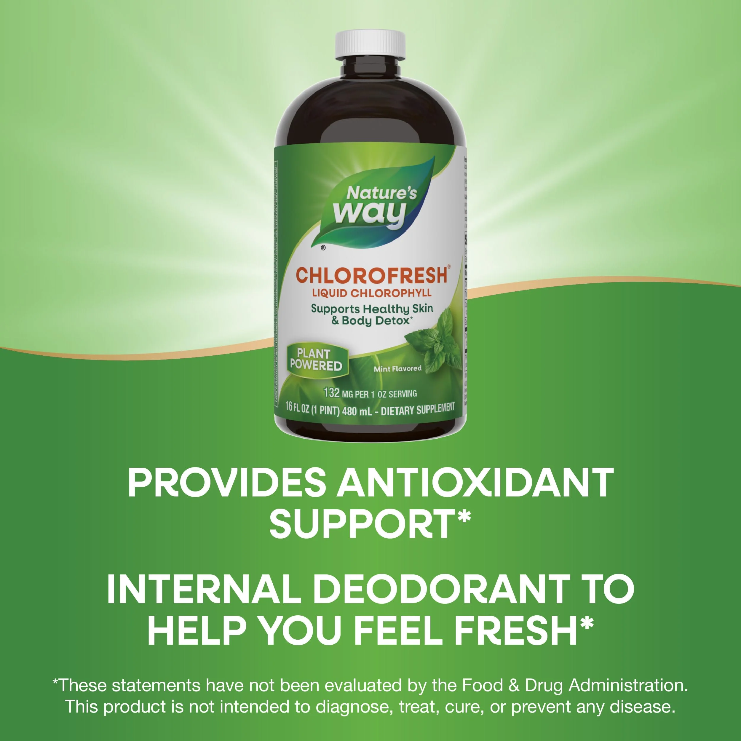 Nature's Way Chlorofresh Liquid Chlorophyll Internal Deodorant 16 fl oz, Mint Flavor (Packaging May Vary) - Image 6