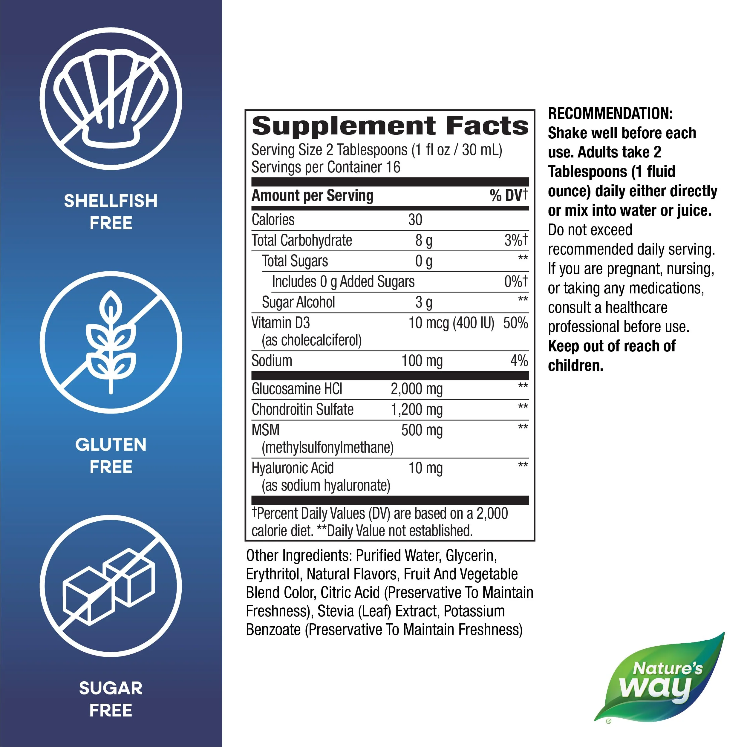 Nature's Way Joint Movement Glucosamine Fast Absorbing, 16 day supply, 16 Ounces (480 mL), Natural Berry (Packaging May Vary) - Image 4
