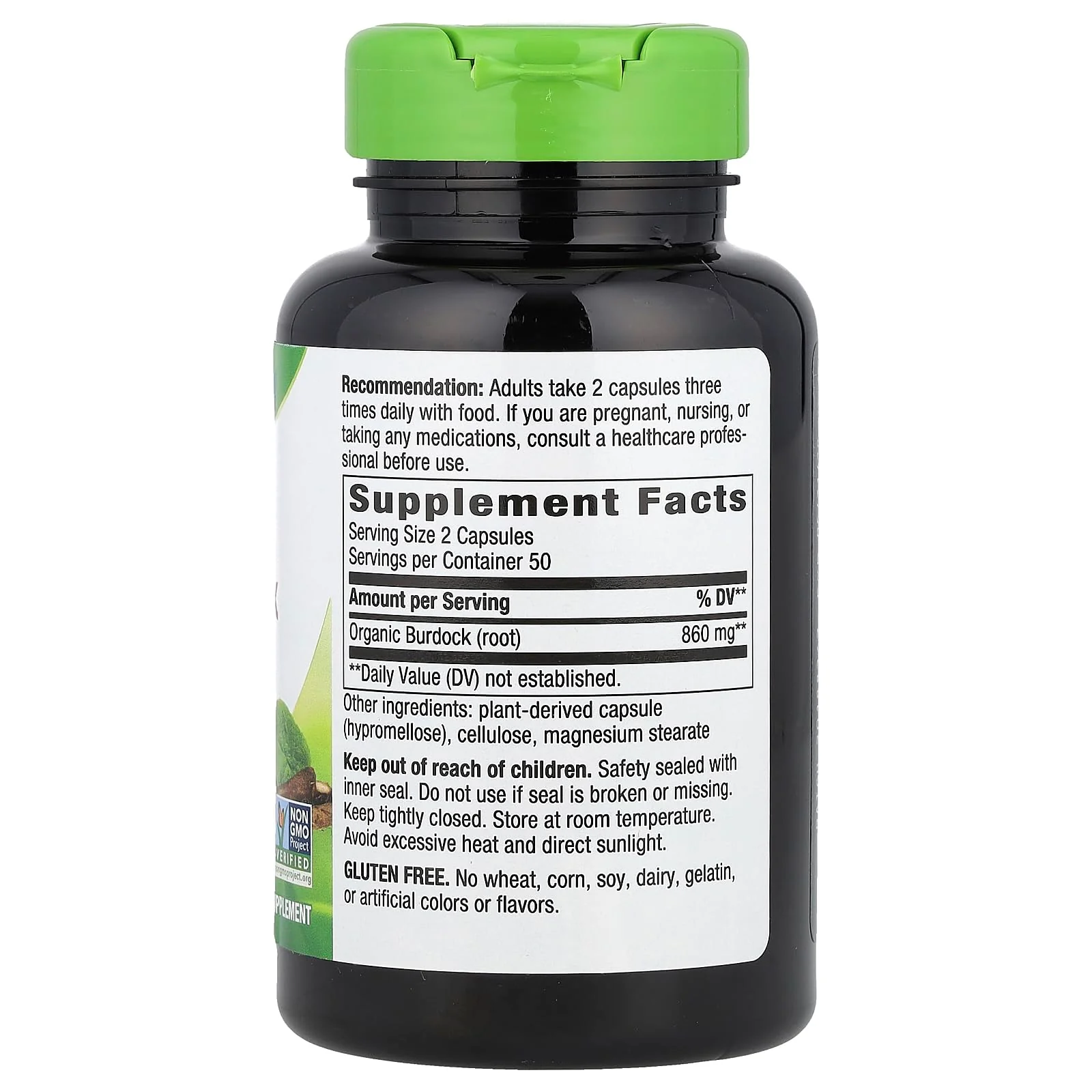 Nature's Way Nature's Way Burdock Root, 950 Mg Per Serving, 100 Vegan Caps (packaging May Vary), 100 Count - Image 3