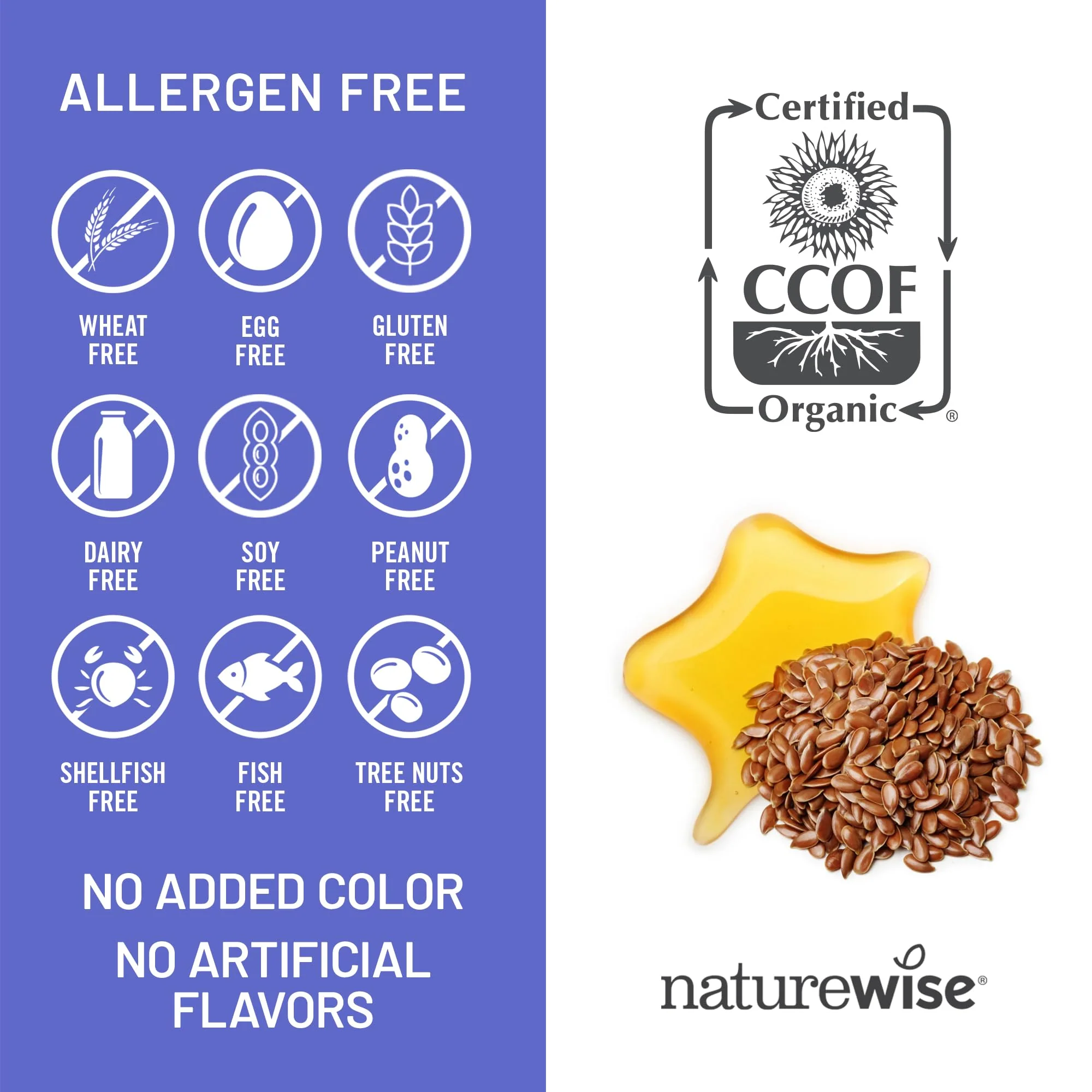 NatureWise Flaxseed Oil 1,242 mg, Fish Free Omega 3 6 9 with 720mg ALA, Dietary Supplement for Heart Health Support - Organic, Cold Pressed, Non-GMO - 240 Softgels[8-Month Supply] - Image 7
