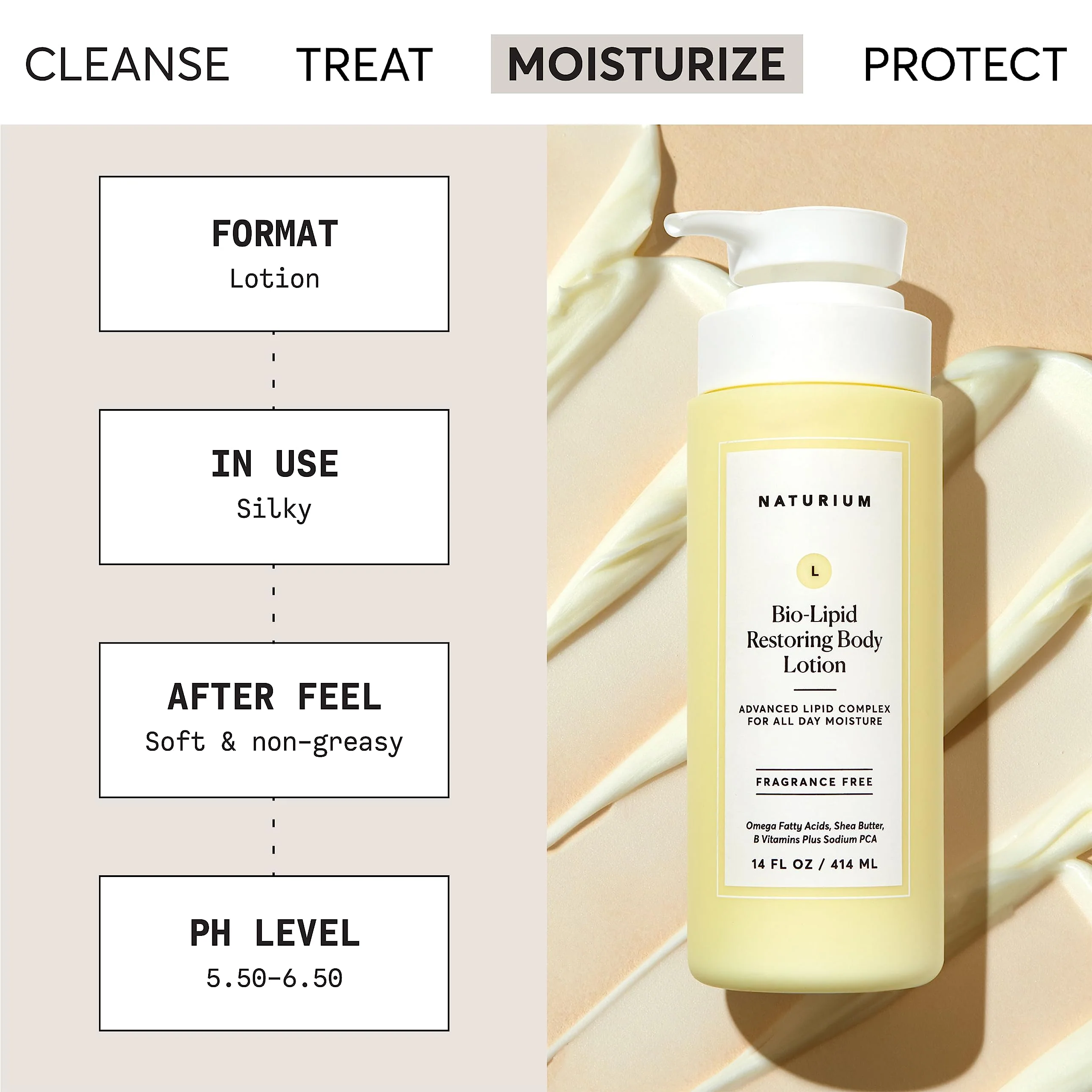 Naturium Bio-Lipid Restoring Moisturizing Body Lotion with Shea Butter, Fragrance Free, 14 oz (Duo 2-Pack) - Image 6