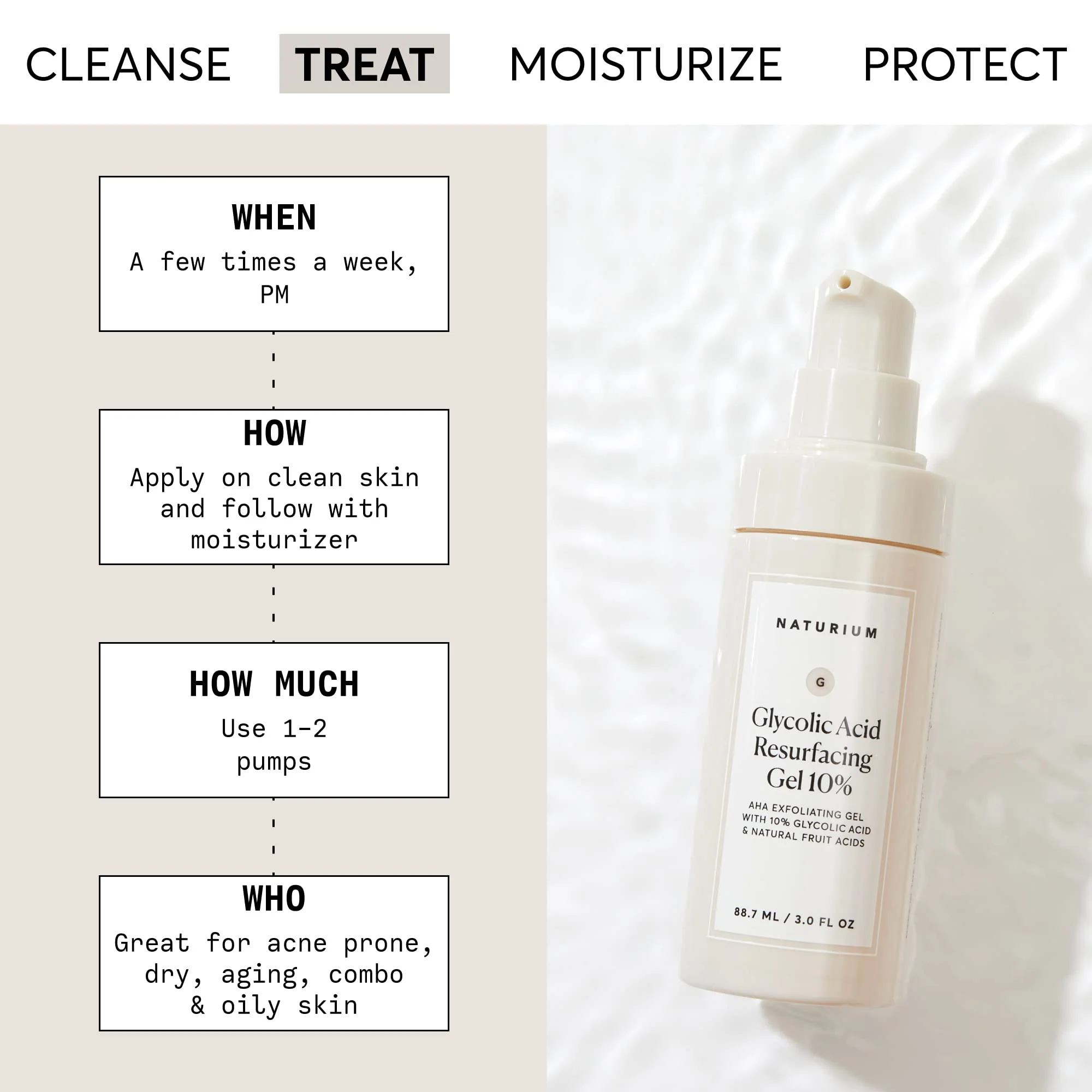 Naturium Glycolic Acid Resurfacing Gel 10%, AHA Exfoliating Gel with Natural Fruit Acids, 3.0 oz - Image 8