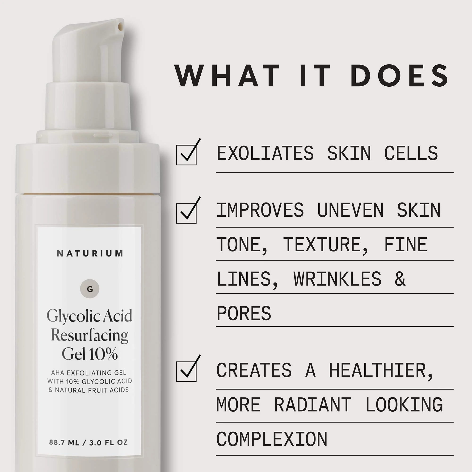 Naturium Glycolic Acid Resurfacing Gel 10%, AHA Exfoliating Gel with Natural Fruit Acids, 3.0 oz - Image 9