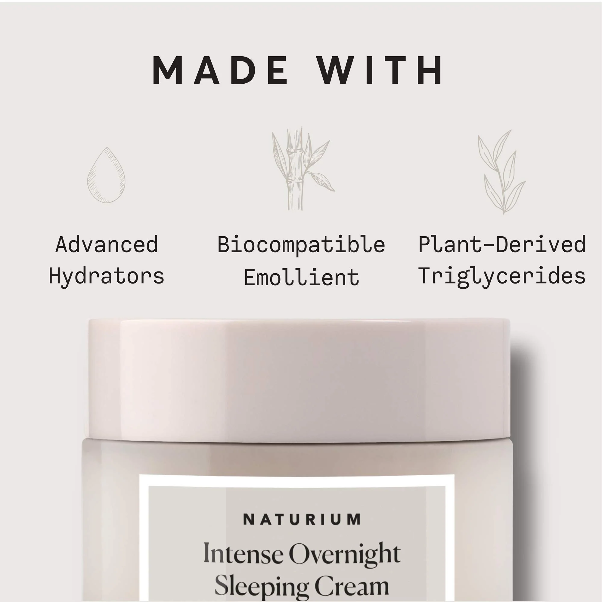 Naturium Intense Overnight Sleeping Cream Jumbo, Hydrating & Anti-Aging Face Moisturizer, 3 oz - Image 3