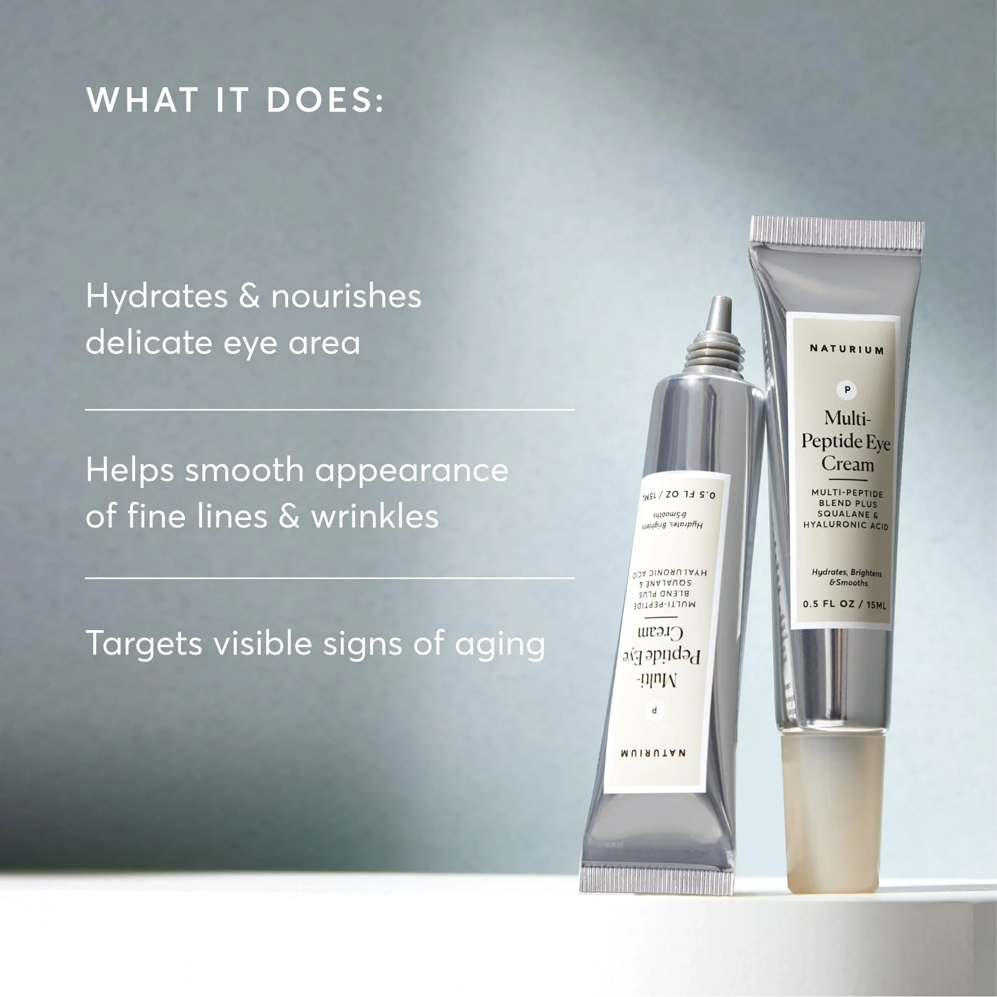 Naturium Multi-Peptide Eye Cream, Smoothing & Anti-Aging Skincare, with Squalene & Hyaluronic Acid, 0.5 oz - Image 7