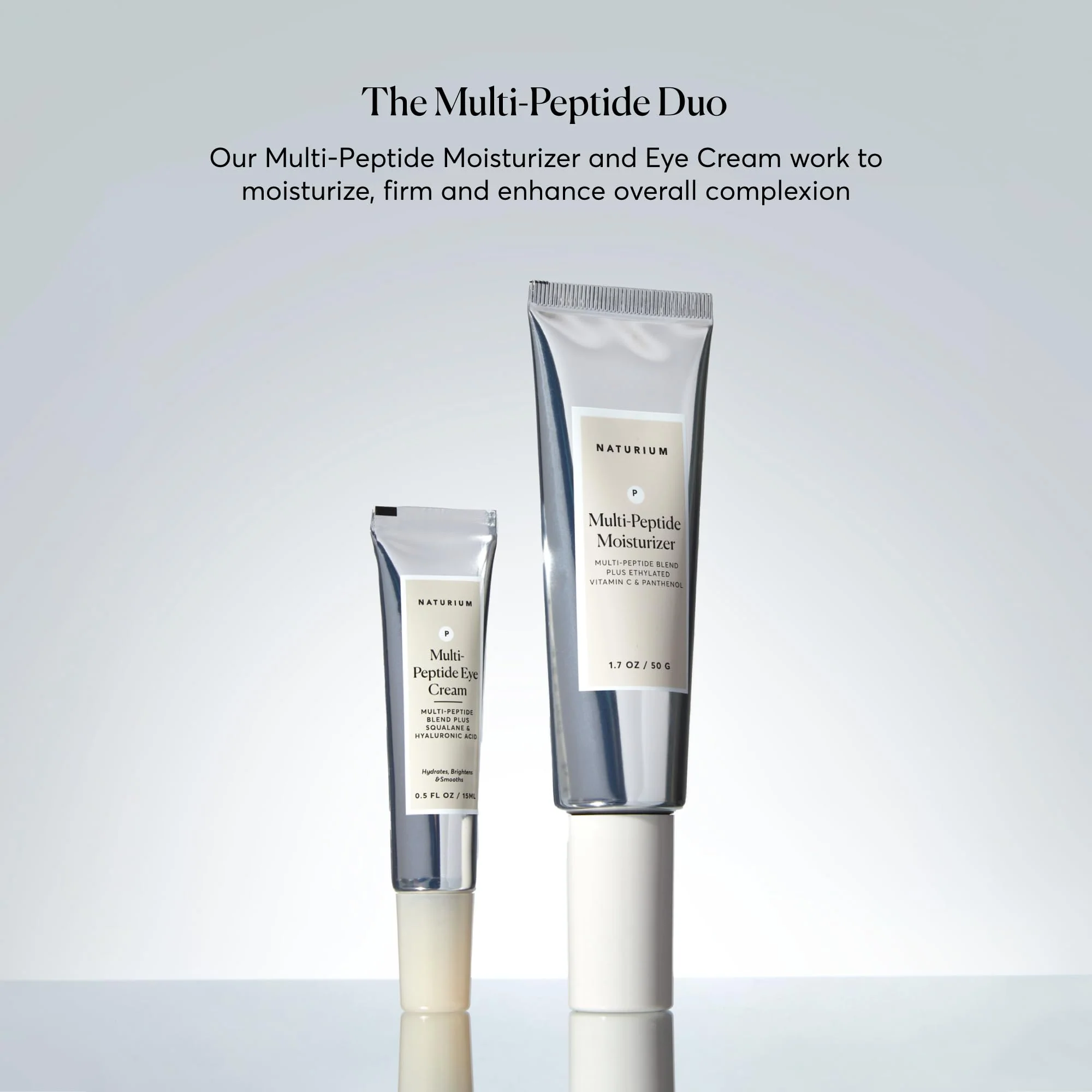 Naturium Multi-Peptide Moisturizer Jumbo, Hydrating & Smoothing Skin Care, Moisturizes with Ethylated Vitamin C & Panthenol, 3.4 oz - Image 2