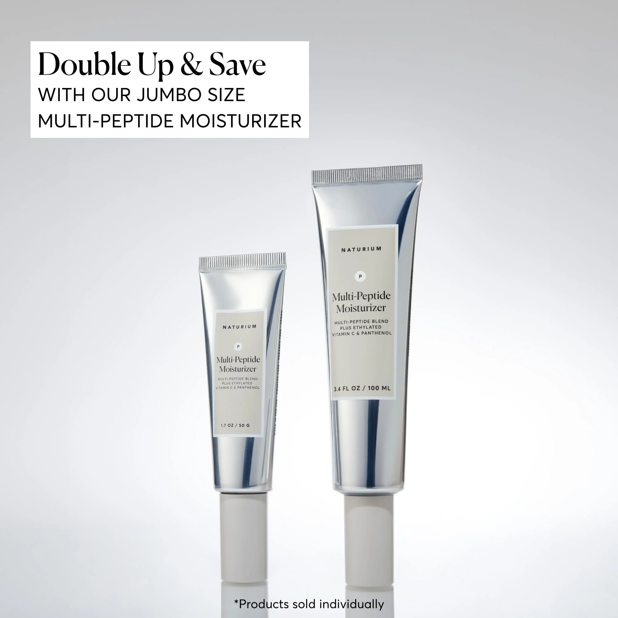 Naturium Multi-Peptide Moisturizer Jumbo, Hydrating & Smoothing Skin Care, Moisturizes with Ethylated Vitamin C & Panthenol, 3.4 oz - Image 6
