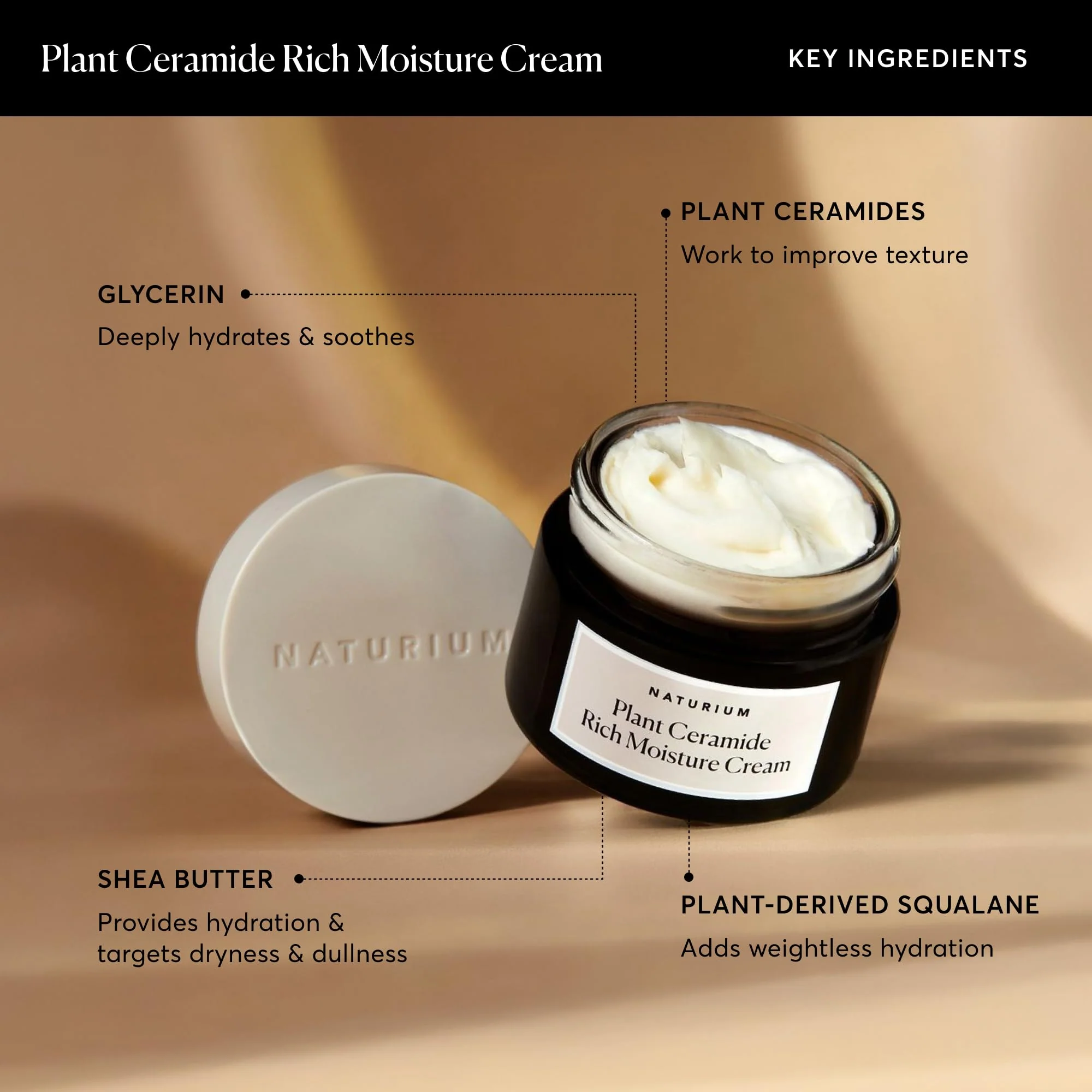 Naturium Plant Ceramide Rich Moisture Cream Jumbo, Hydrating & Anti-Aging Skincare, 3.5 oz - Image 4