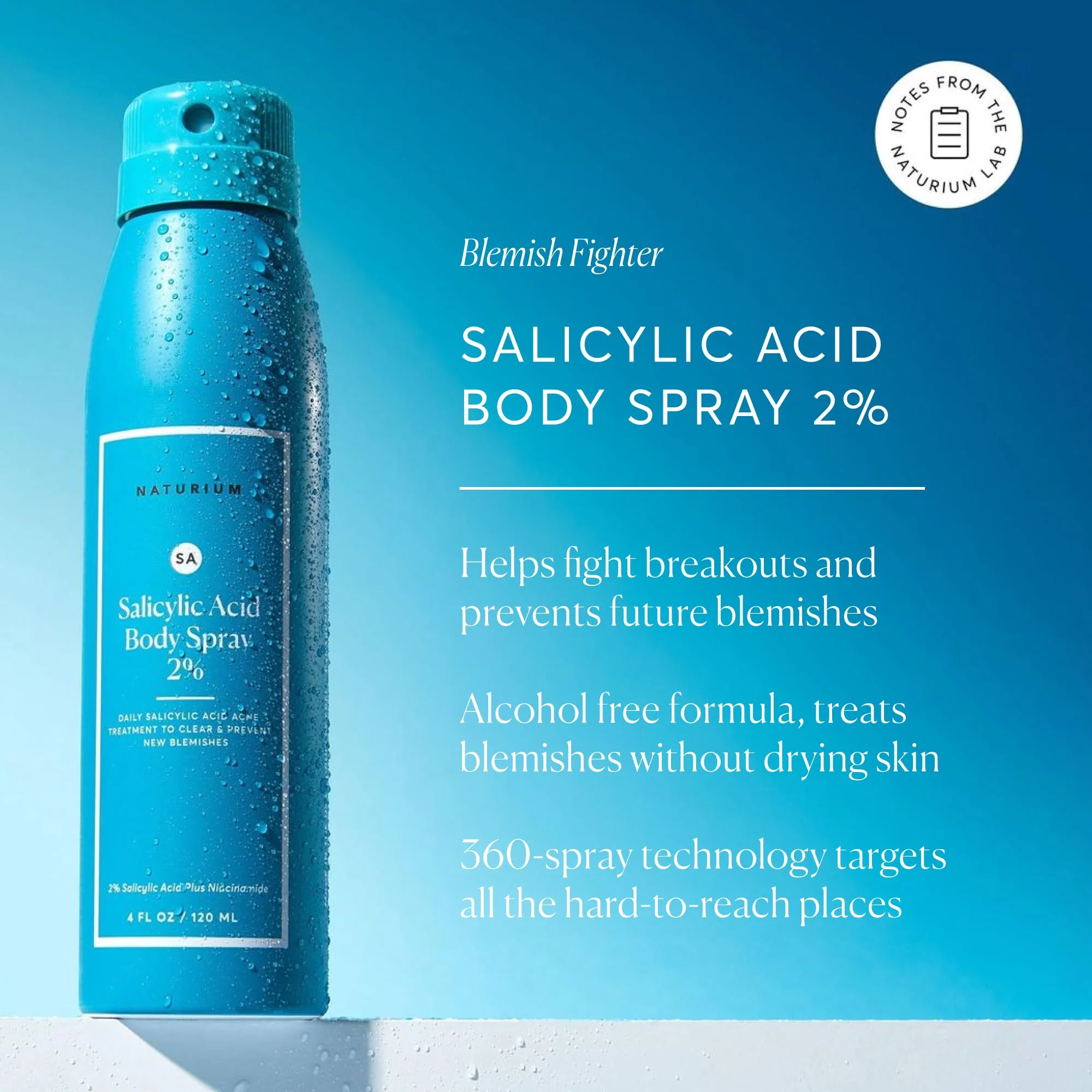 Naturium Salicylic Acid Body Spray 2%, Blemish-Fighting & Pore Treatment, with Niacinamide Plus Encapsulated Salicylic Acid, 4 oz - Image 5