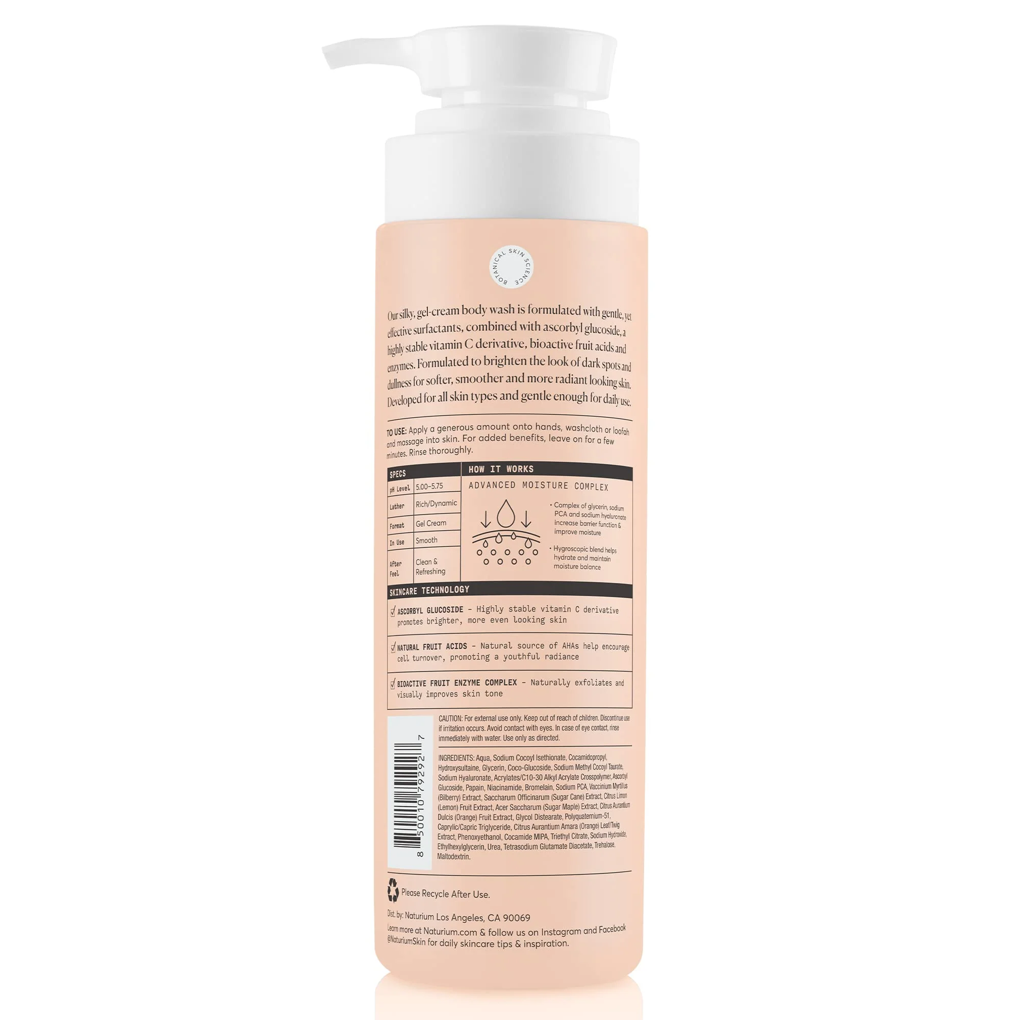 Naturium The Brightener Vitamin C Body Wash, Gentle Cleanser for Smoother-Looking Skin, Removes Dirt, Oil & Other Impurities, 16.9 oz - Image 7